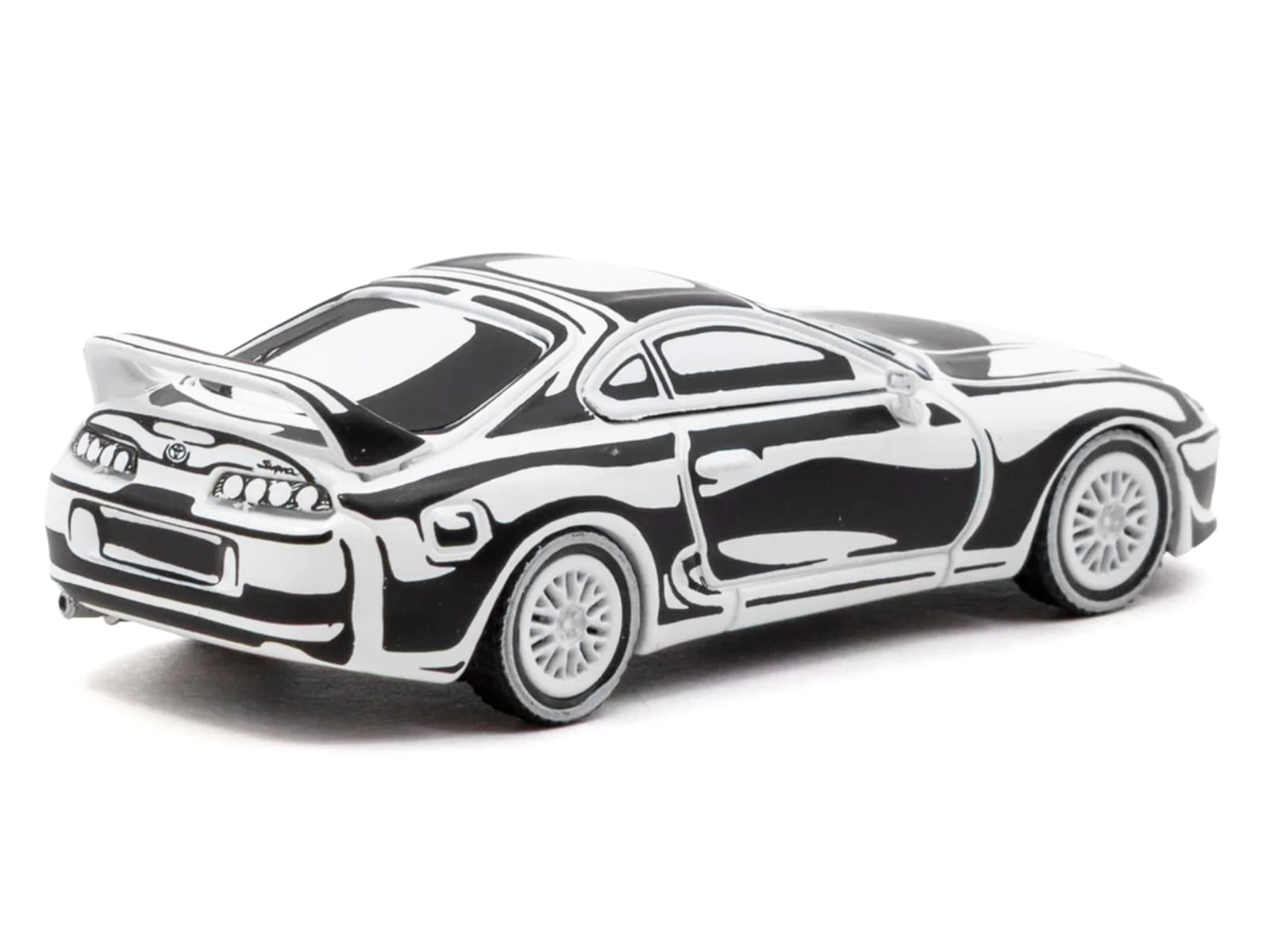 Toyota Supra "Designed by Joshua Vides" Black and White "Hobby64" Series 1/64 Diecast Model Car by Tarmac Works - Image 3