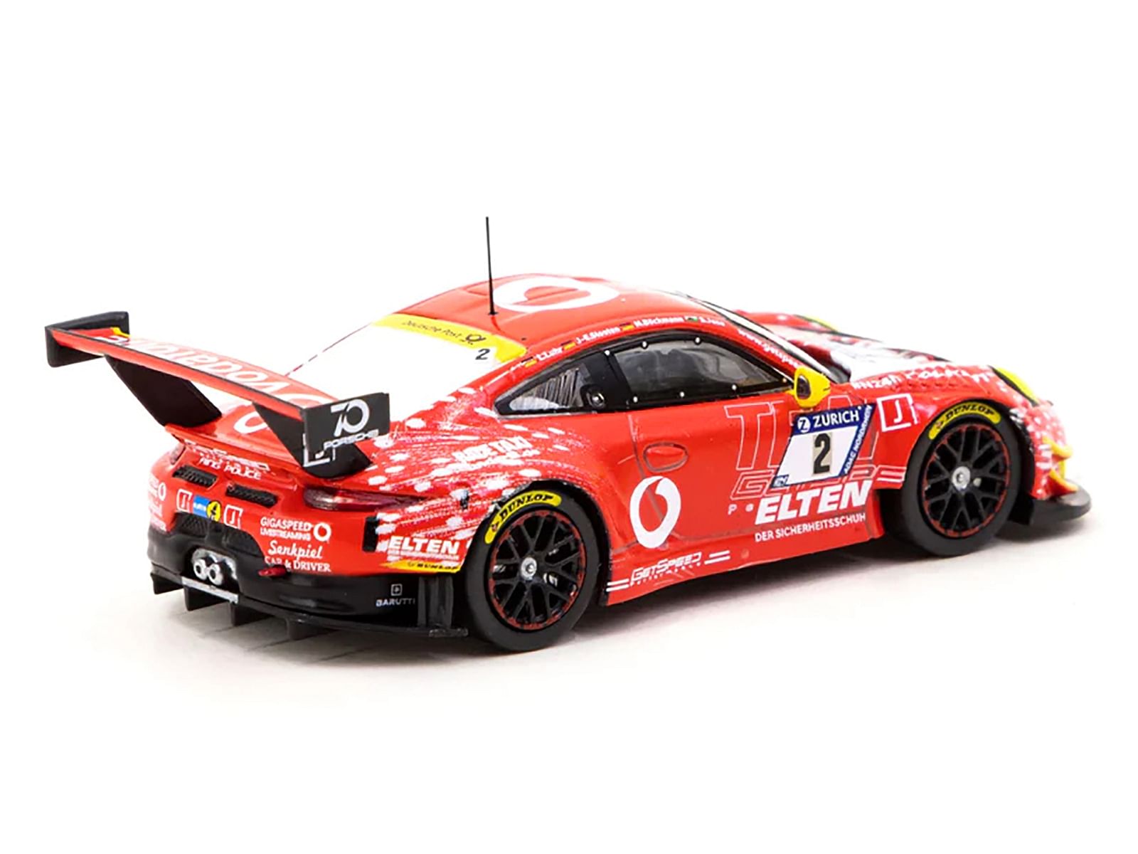 Porsche 911 GT3 R #2 Marek Bockmann – Steve Jans – Lucas Luhr – Jan-Erik Slooten “24 Hours of Nurburgring” (2018) “Hobby64” Series 1/64 Diecast Model Car by Tarmac Works