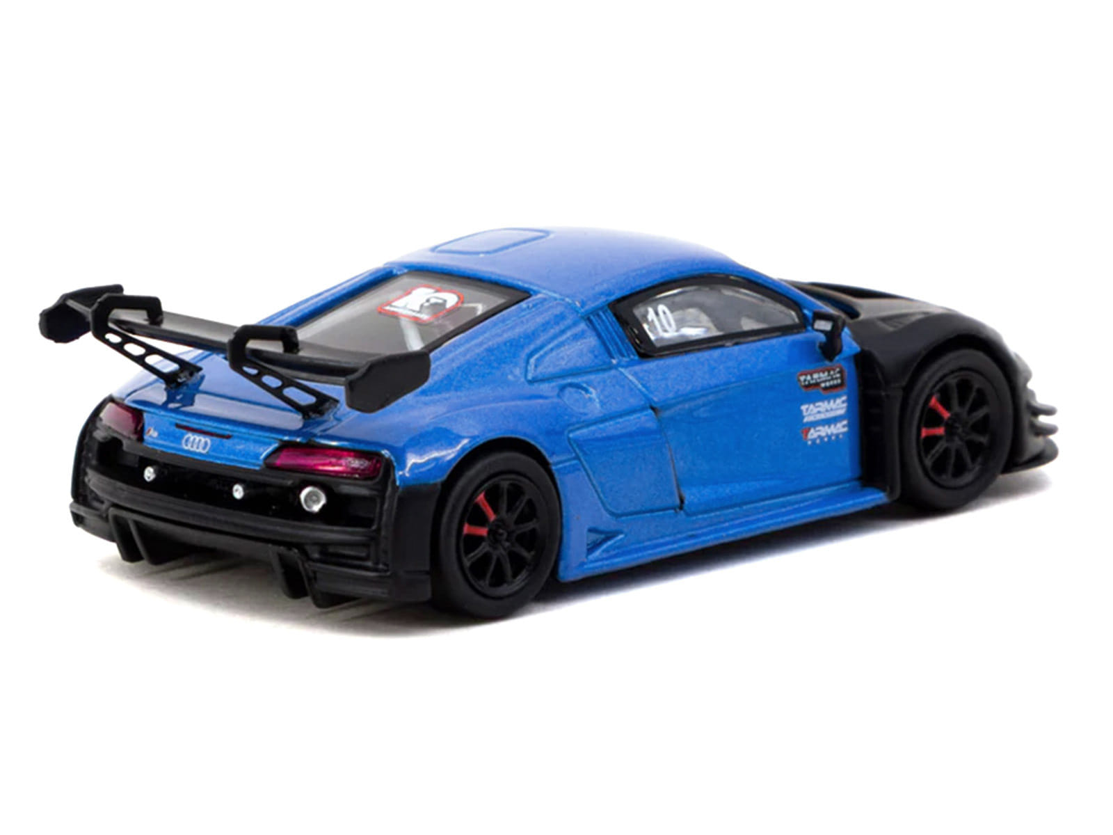 Audi R8 LMS GT3 evo II #10 "Tarmac Works 10th Anniversary" Blue Metallic and Matt Black "Hobby64" Series 1/64 Diecast Model Car by Tarmac Works - Image 3