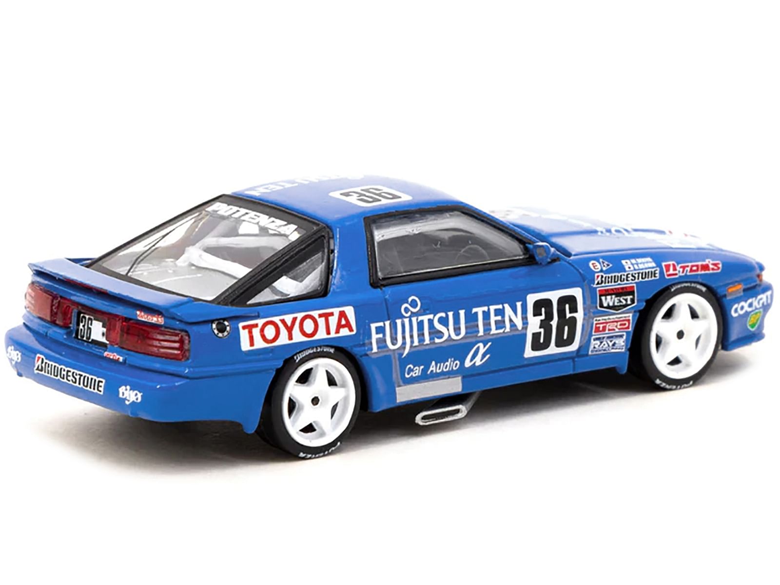 Toyota Supra Turbo (MA70) RHD (Right Hand Drive) #36 Masanori Sekiya – Hitoshi Ogawa JTC (Japanese Touring Car Championship) (1990) “Hobby64” Series 1/64 Diecast Model Car by Tarmac Works