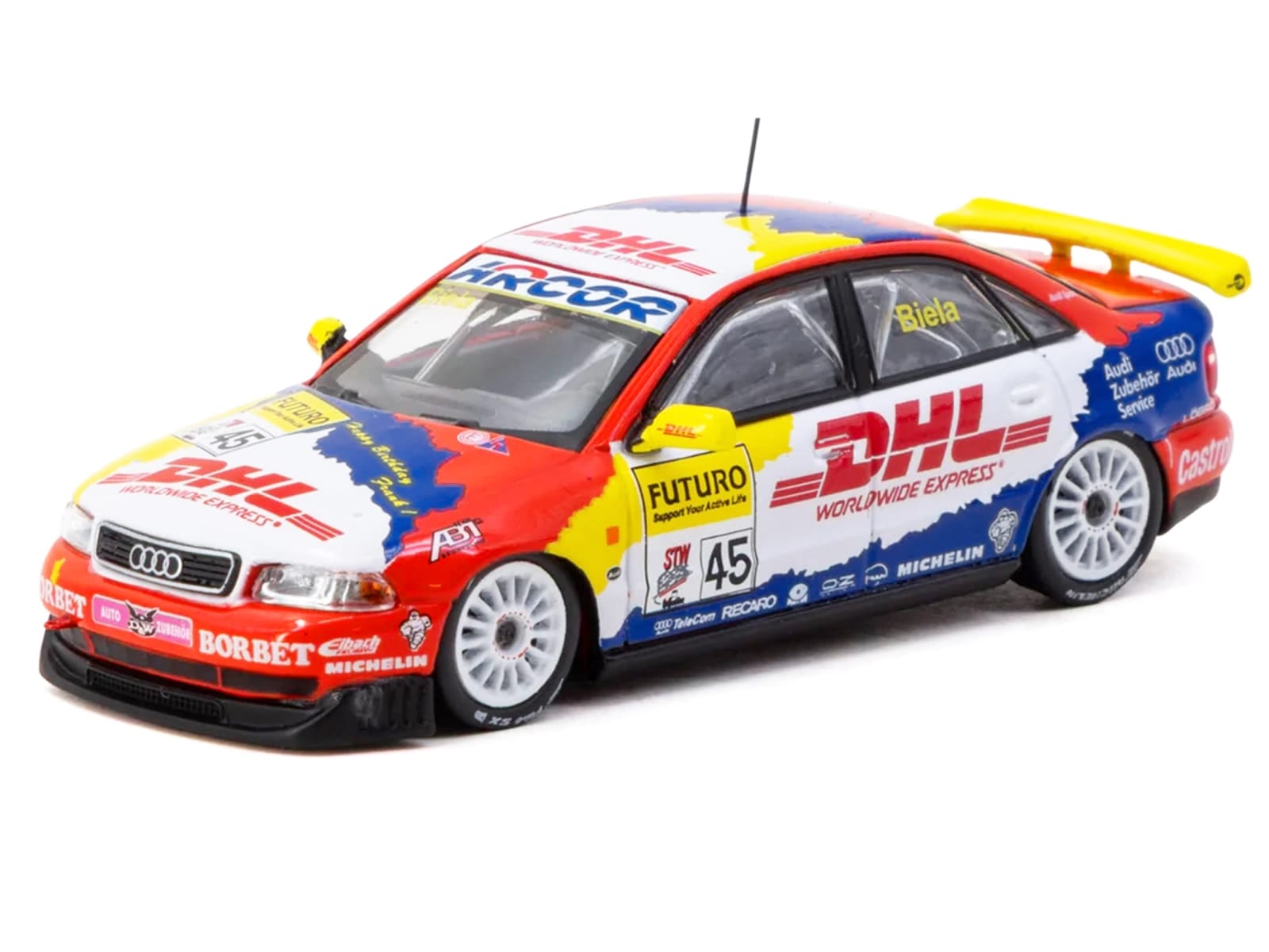 Audi A4 Quattro #45 Frank Biela "Super Tourenwagen Cup" (1998) "Hobby64" Series 1/64 Diecast Model Car by Tarmac Works - Image 2