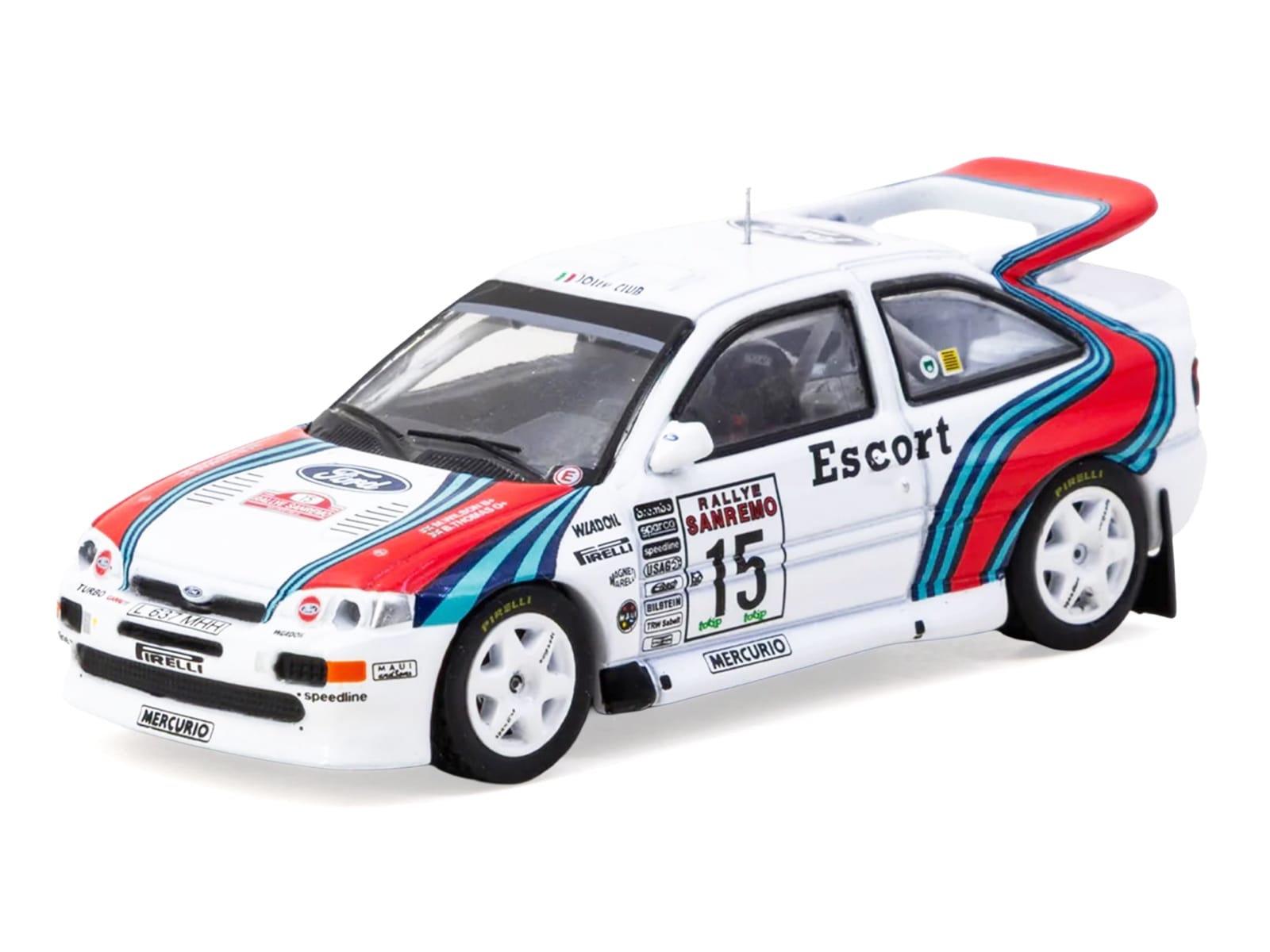Ford Escort RS Cosworth WRC #15 Malcolm Wilson - Bryan Thomas "Rallye Sanremo" (1994) "Hobby64" Series 1/64 Diecast Model Car by Tarmac Works - Image 2