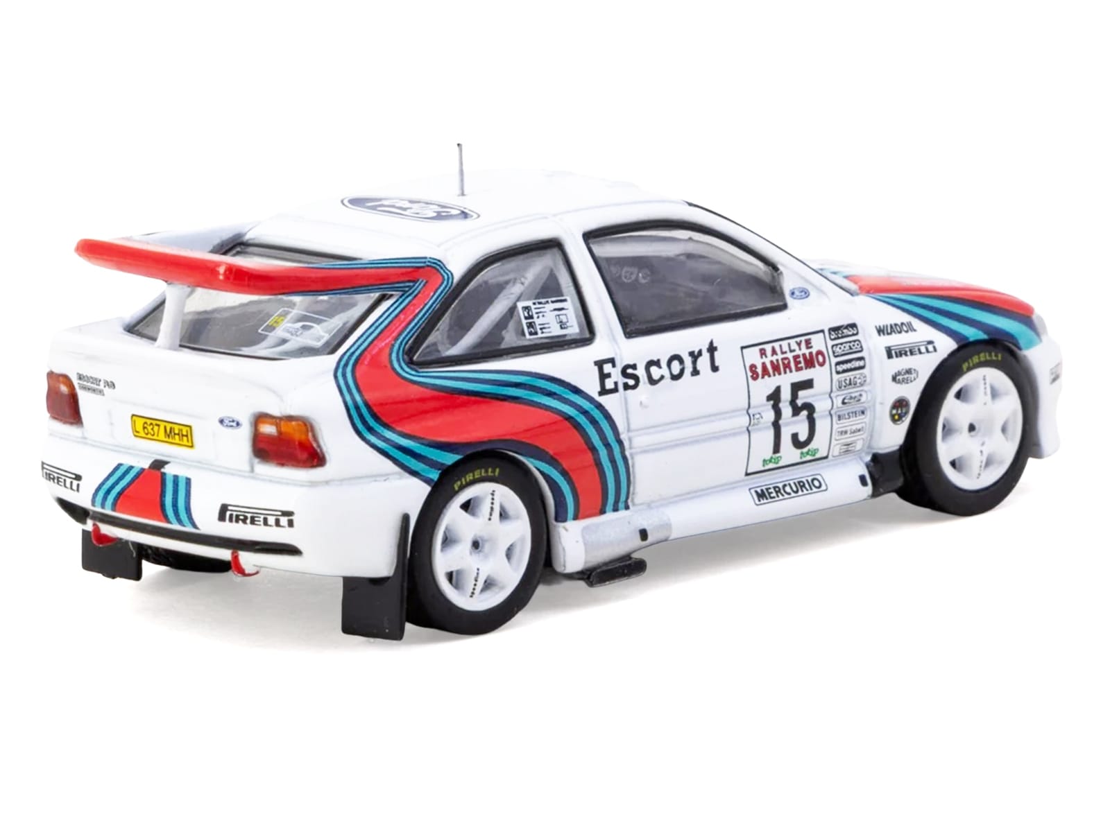 Ford Escort RS Cosworth WRC #15 Malcolm Wilson - Bryan Thomas "Rallye Sanremo" (1994) "Hobby64" Series 1/64 Diecast Model Car by Tarmac Works - Image 3