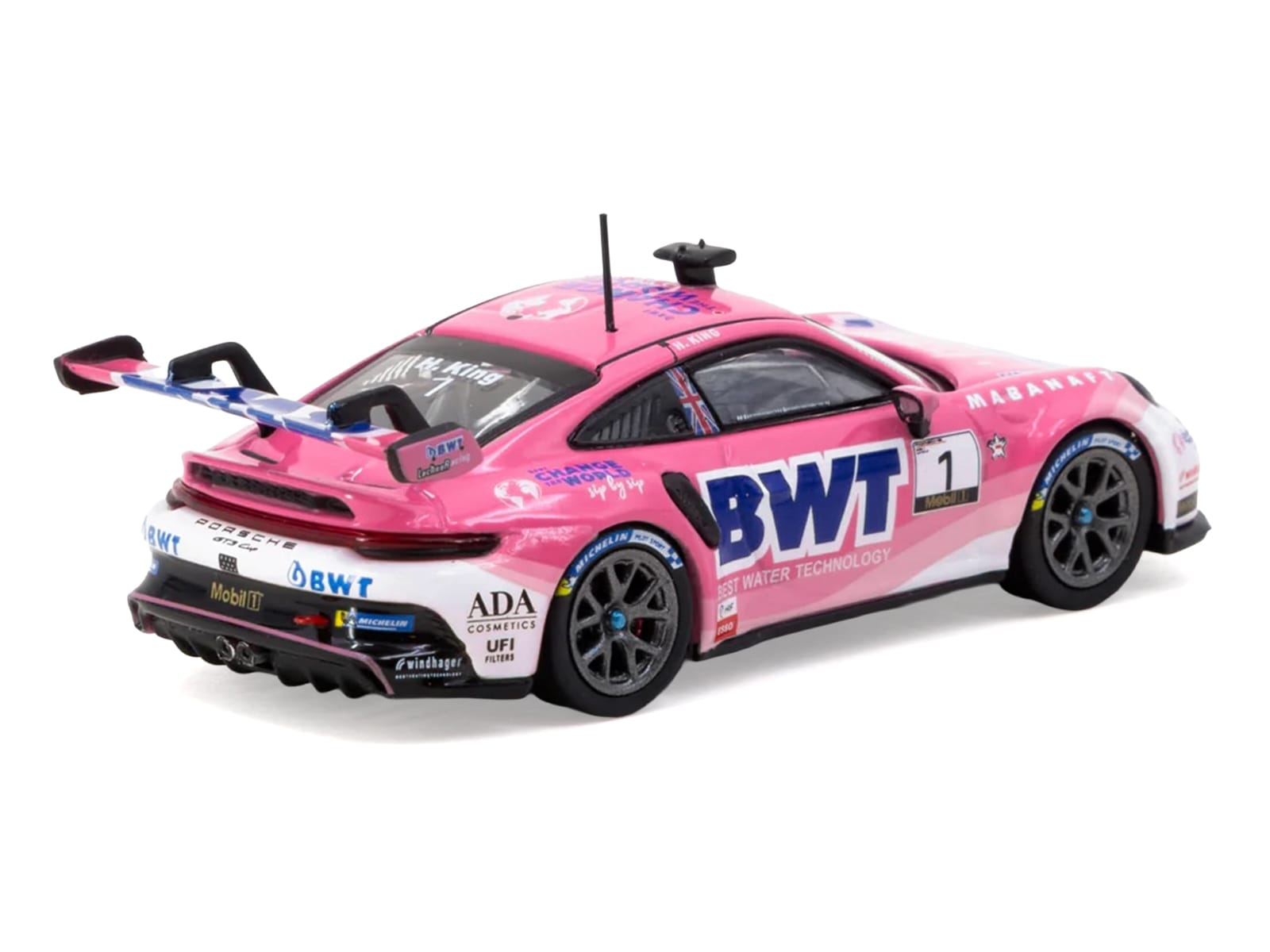 Porsche 911 GT3 Cup (992) #1 Harry King "Porsche Mobil 1 Supercup" (2024) "Hobby64" Series 1/64 Diecast Model Car by Tarmac Works - Image 3