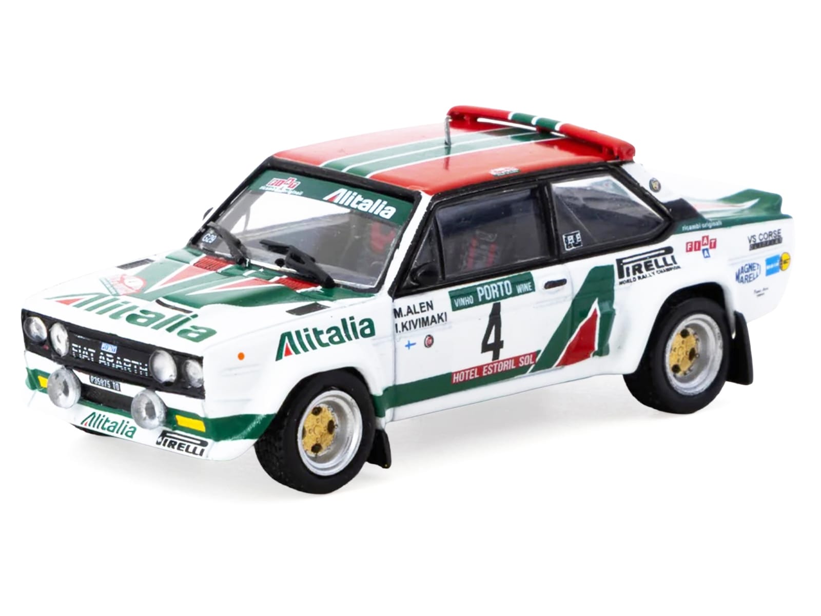 FIAT 131 ABARTH Rally #4 Markku Alen - Ilkka Kivimaki Winner "Rallye de Portugal - Vinho do Porto" (1978) "Hobby64" Series 1/64 Diecast Model Car by Tarmac Works - Image 2