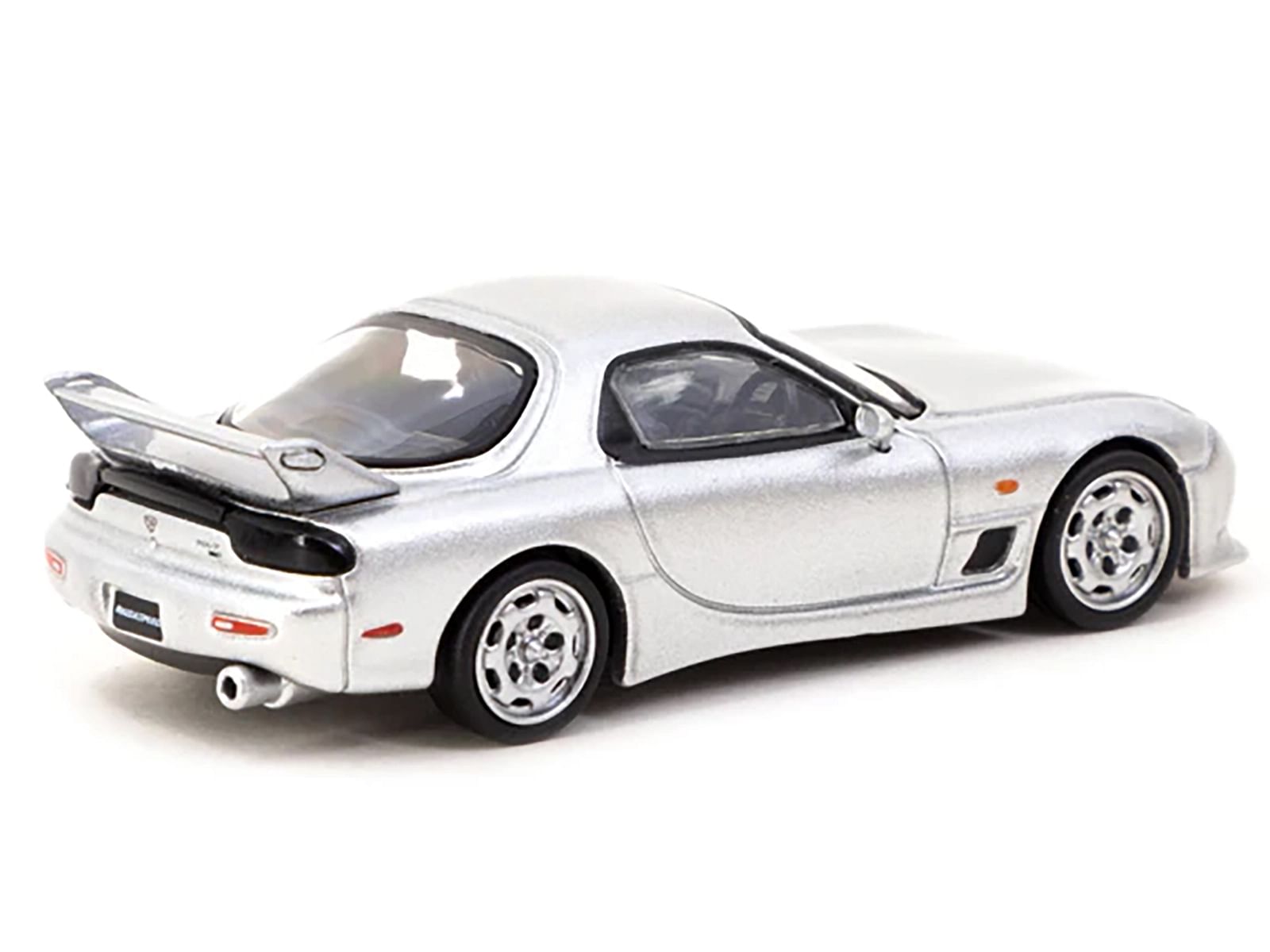 Mazda RX-7 (FD3S) Mazdaspeed A-Spec RHD (Right Hand Drive) Silver Stone Metallic “Global64” Series 1/64 Diecast Model Car by Tarmac Works