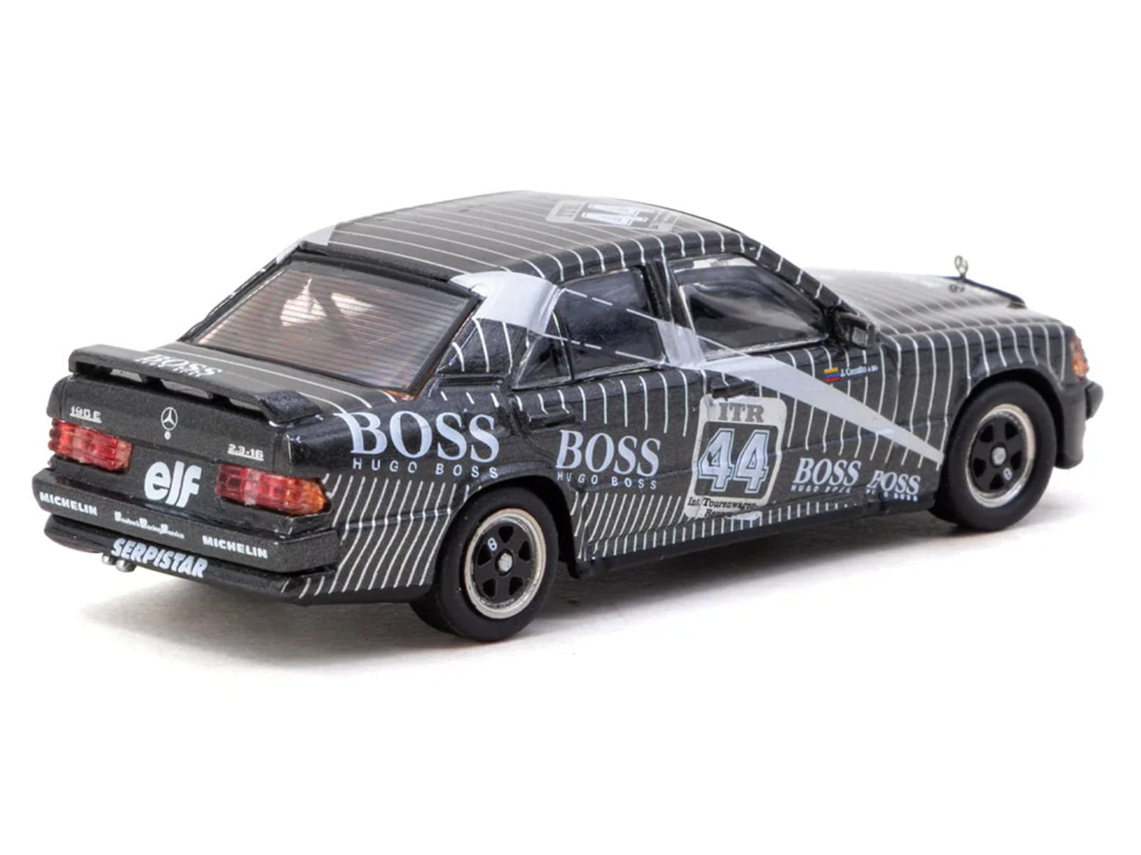 Mercedes-Benz 190 E 2.3-16 #44 Johnny Cecotto "Deutsche Tourenwagen Meisterschaft (DTM)" (1988) "Global64" Series 1/64 Diecast Model Car by Tarmac Works - Image 3