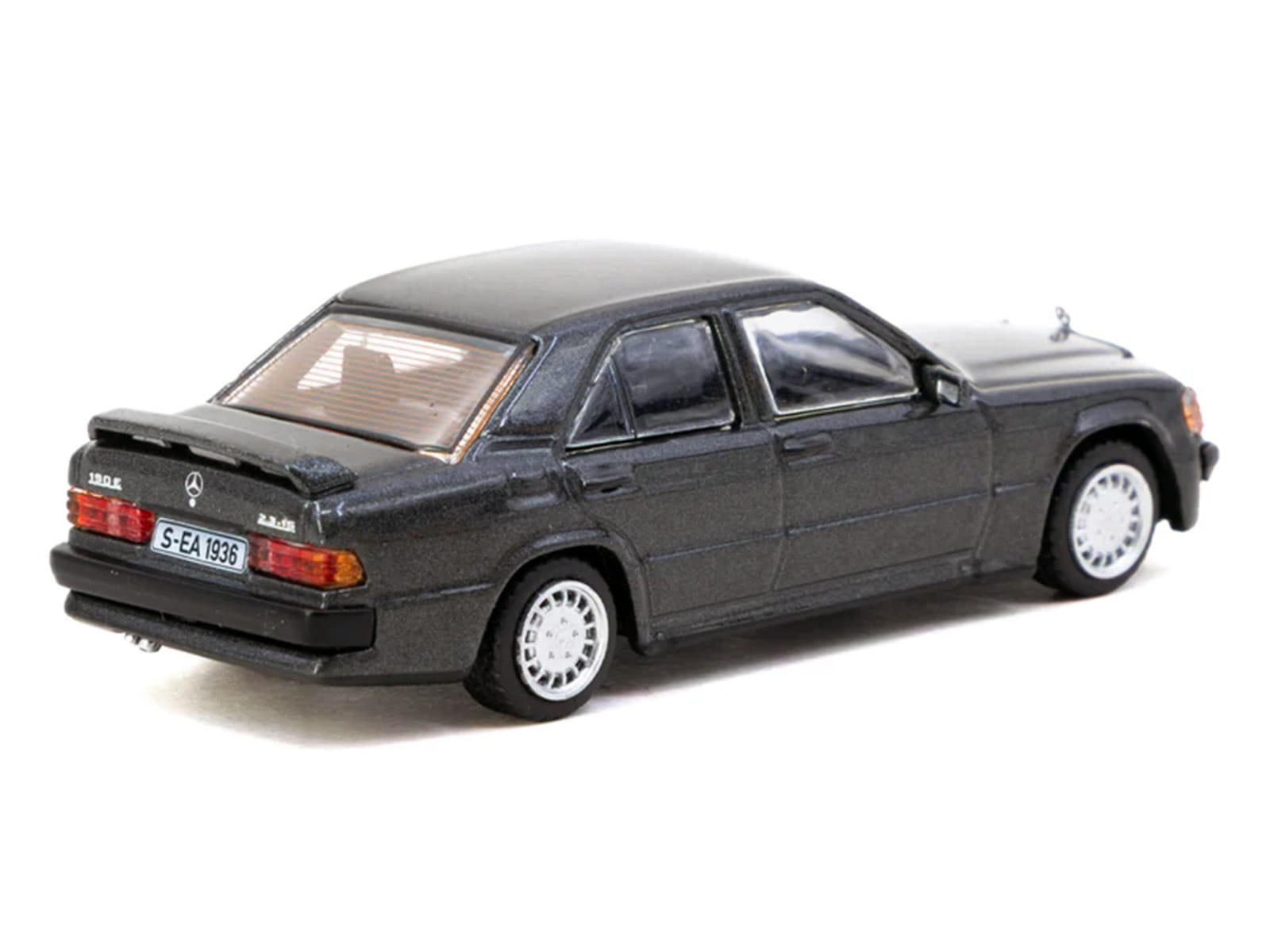 Mercedes-Benz 190 E 2.3-16 Blue-Black Metallic "Global64" Series 1/64 Diecast Model Car by Tarmac Works - Image 2