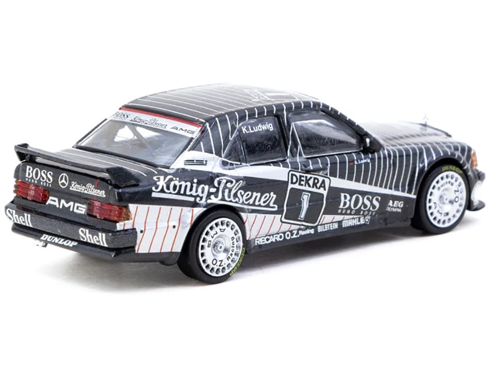 Mercedes-Benz 190 E 2.5-16 EVO 1 #1 Klaus Ludwig "Deutsche Tourenwagen Meisterschaft (DTM)" (1989) "Global64" Series 1/64 Diecast Model by Tarmac Works - Image 2
