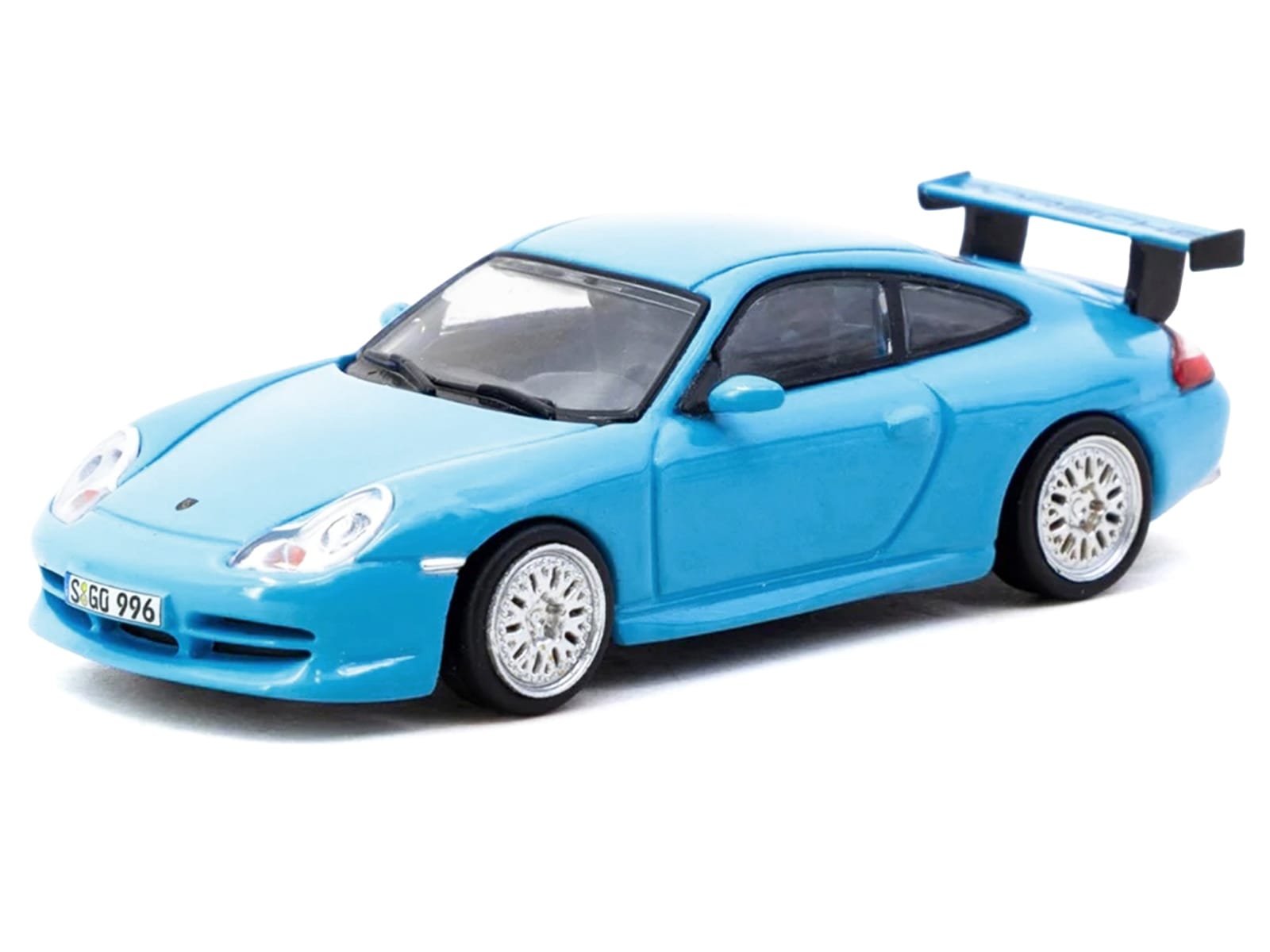 Porsche 911 GT3 (996) Light Blue "Global64" Series 1/64 Diecast Model by Tarmac Works - Image 2