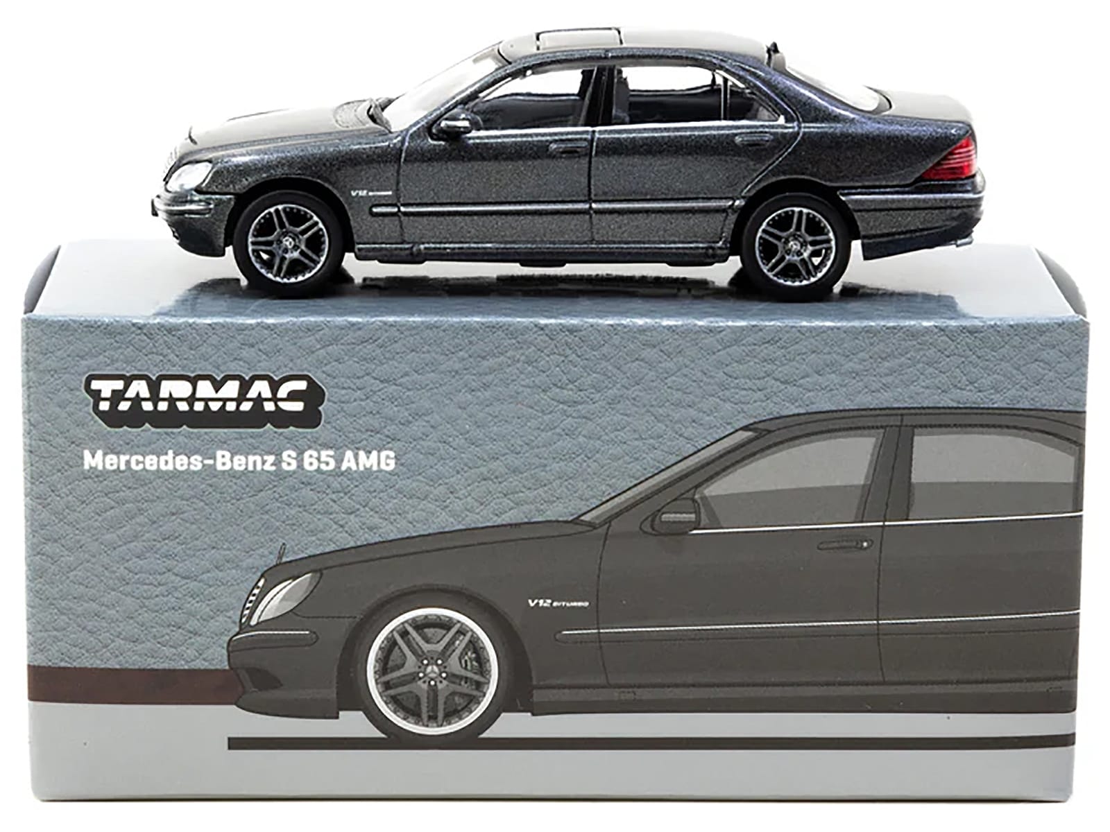Mercedes-Benz S 65 AMG Tectite Gray Metallic "Global64" Series 1/64 Diecast Model by Tarmac Works - Image 3