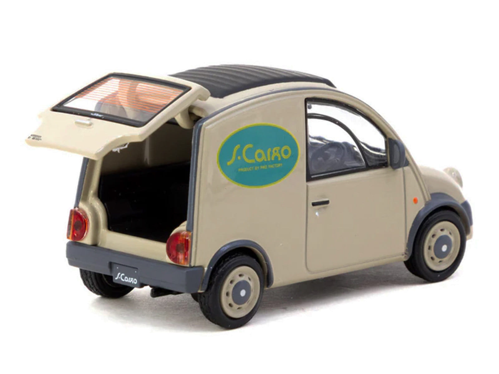 Nissan S-Cargo Van RHD (Right Hand Drive) "Presentation" Beige with Tarmac Cards "Global64" Series 1/64 Diecast Model Car by Tarmac Works - Image 3