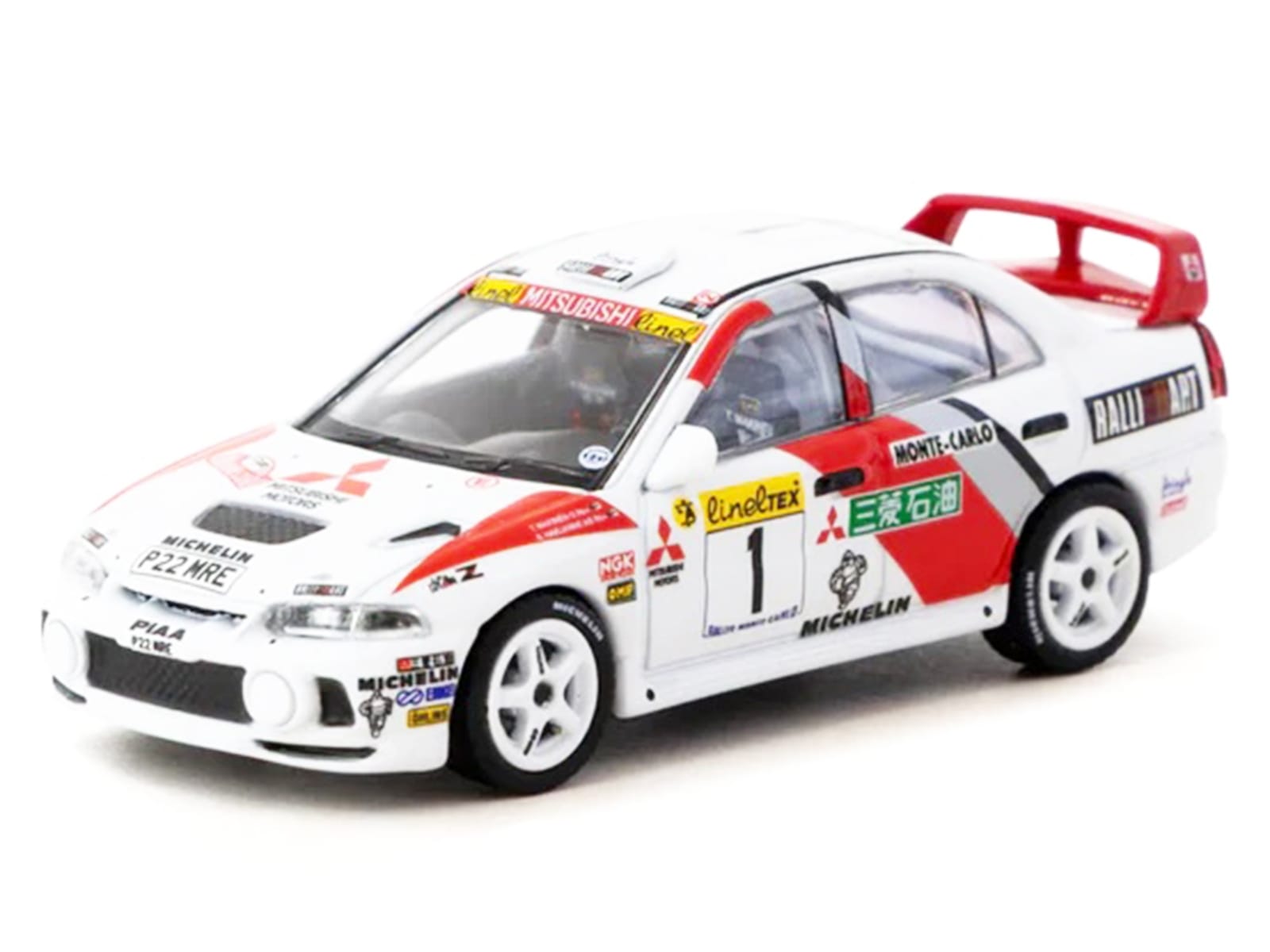 Mitsubishi Lancer Evolution IV #1 Tommi Makinen - Seppo Harjanne 3rd Place "Monte Carlo Rally" (1997) "Global64" Series 1/64 Diecast Model by Tarmac Works - Image 2