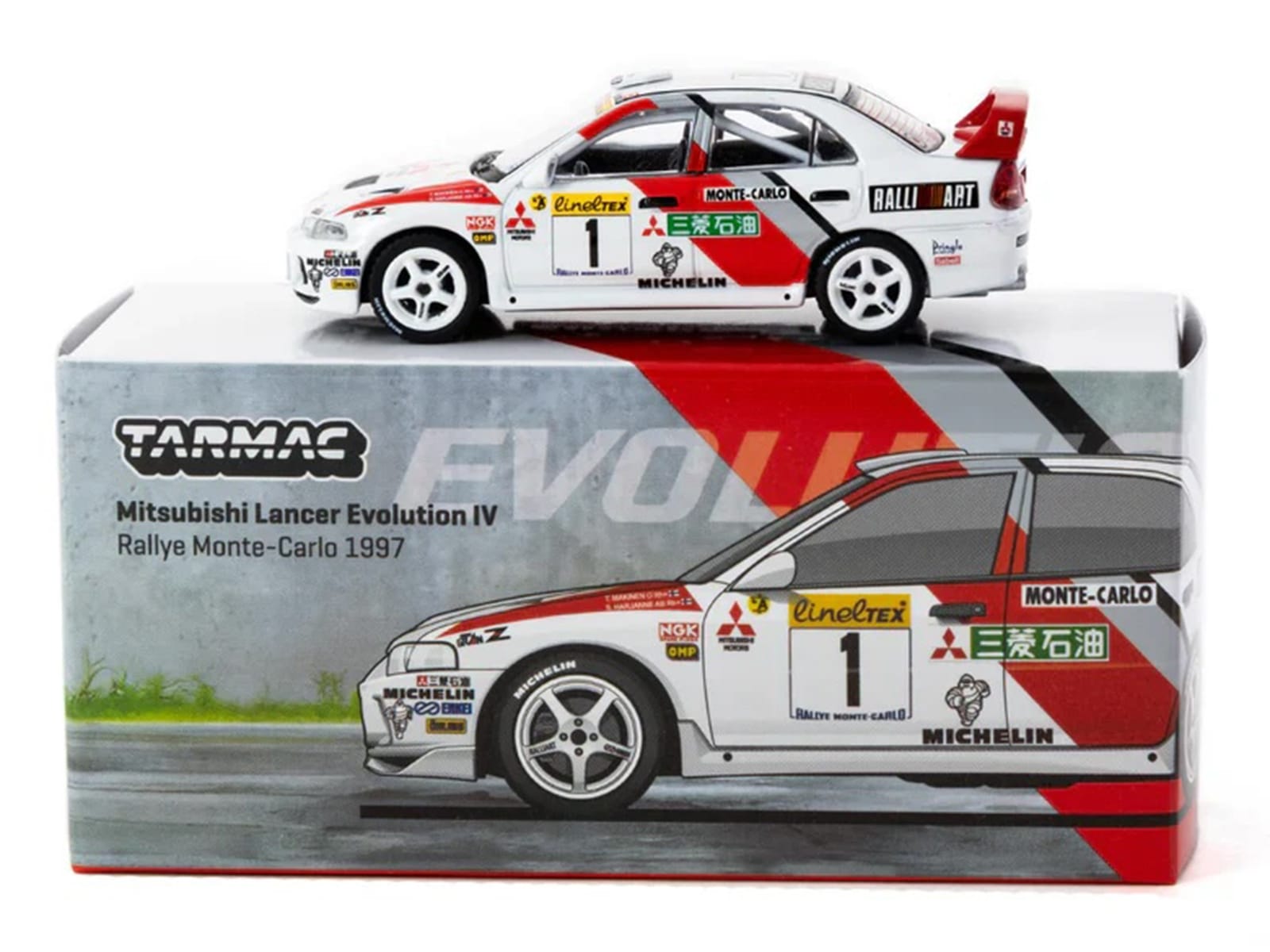 Mitsubishi Lancer Evolution IV #1 Tommi Makinen - Seppo Harjanne 3rd Place "Monte Carlo Rally" (1997) "Global64" Series 1/64 Diecast Model by Tarmac Works - Image 4