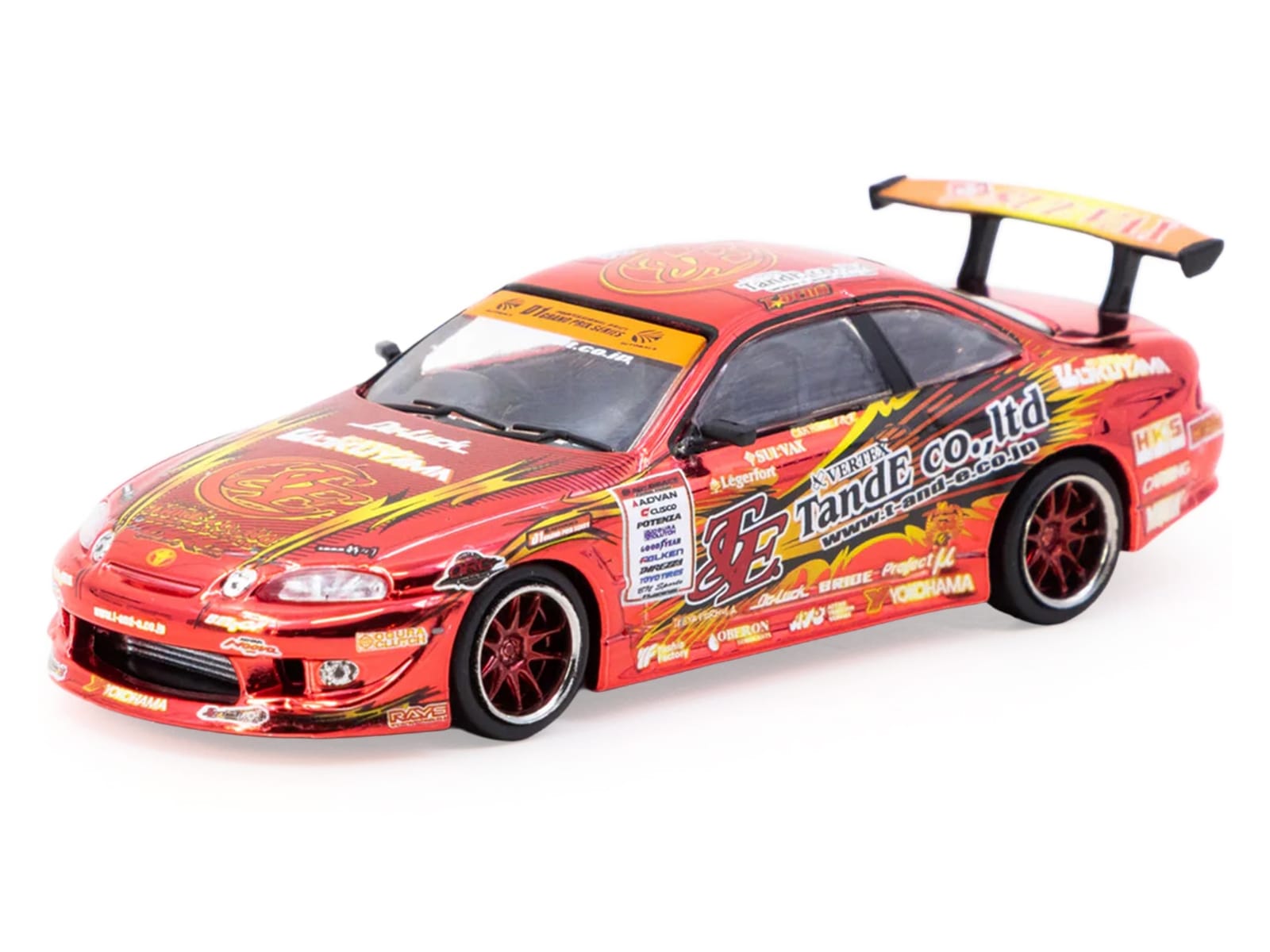 Toyota VERTEX Ridge TE3006 Soarer RHD (Right Hand Drive) Chrome Red with Graphics "Tokyo Auto Salon 2026" "Global64" Series 1/64 Diecast Model Car by Tarmac Works - Image 2