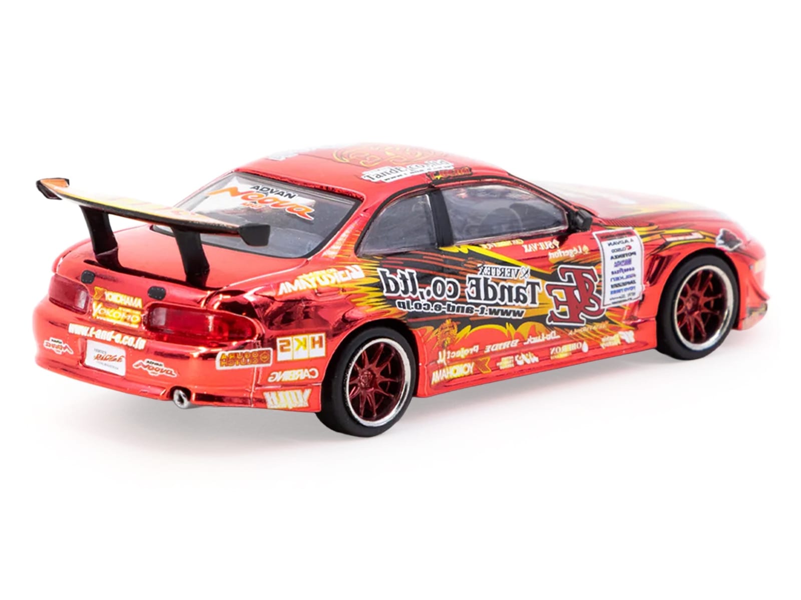 Toyota VERTEX Ridge TE3006 Soarer RHD (Right Hand Drive) Chrome Red with Graphics "Tokyo Auto Salon 2026" "Global64" Series 1/64 Diecast Model Car by Tarmac Works - Image 3
