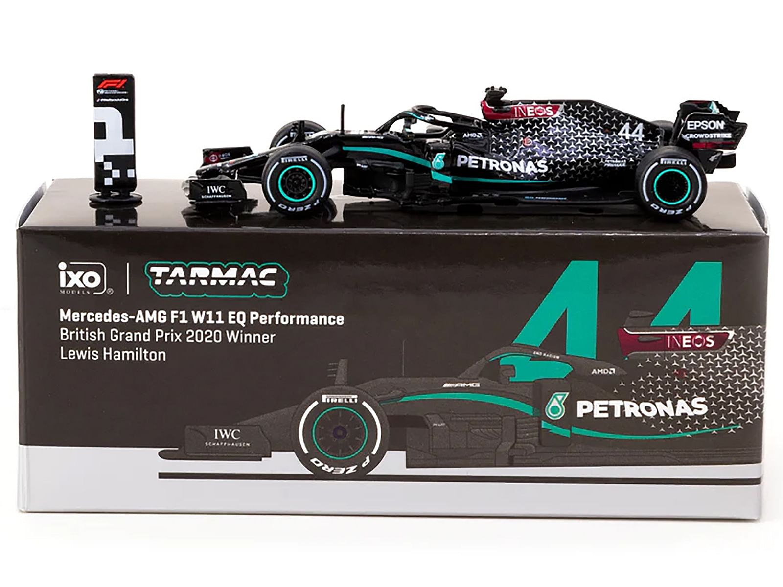 Mercedes-AMG F1 W11 EQ Performance #44 Lewis Hamilton Formula One F1 Winner “British GP” (2020) “Global64” Series 1/64 Diecast Model by Tarmac Works