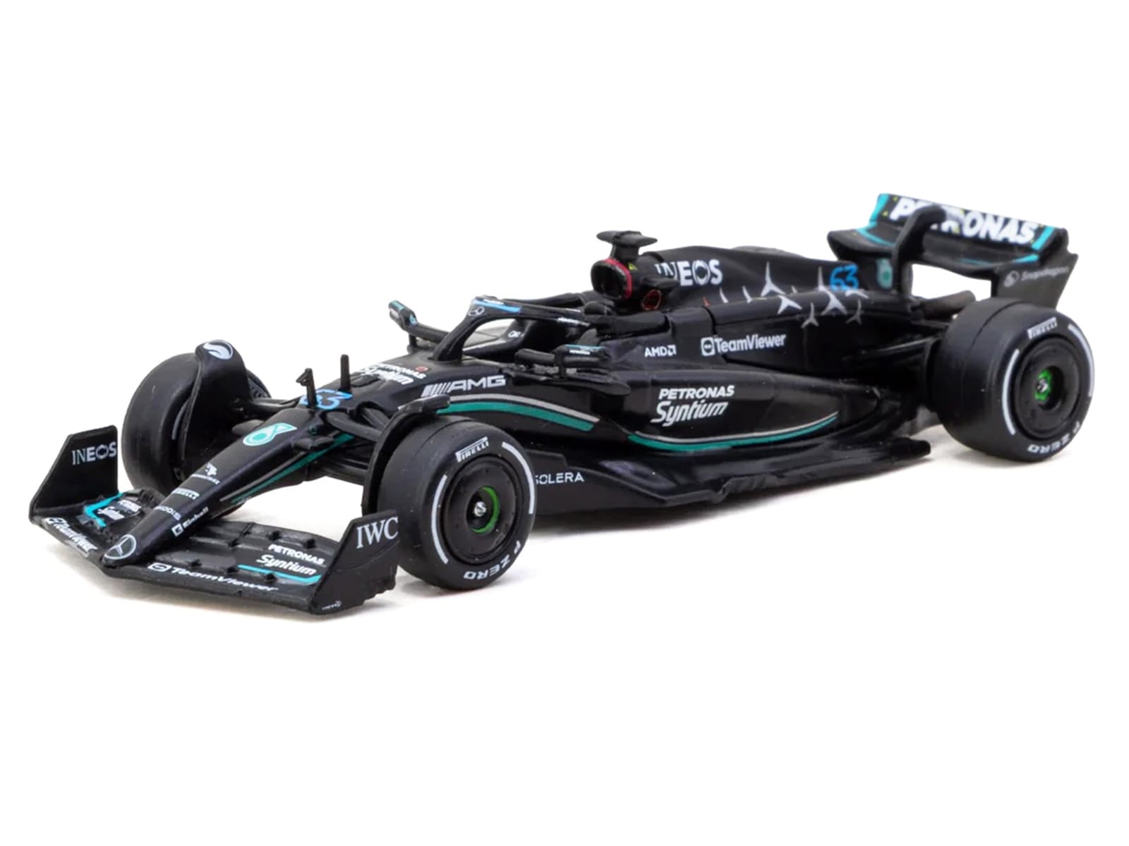 Mercedes-AMG F1 W14 E Performance #63 George Russell Formula One F1 "Italian GP" (2023) "Global64" Series 1/64 Diecast Model Car by Tarmac Works - Image 2