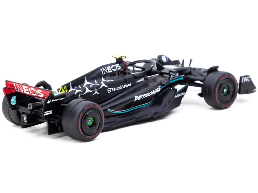 Mercedes-AMG F1 W14 E Performance #44 Lewis Hamilton Pole Position Formula One F1 "Hungarian GP" (2023) "Global64" Series 1/64 Diecast Model Car by Tarmac Works - Image 2