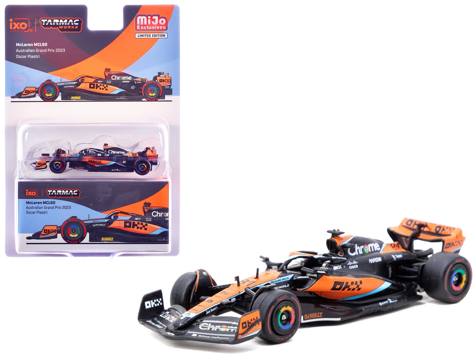 McLaren MCL60 #81 Oscar Piastri Formula One F1 "Australian GP" (2023) "Global64" Series 1/64 Diecast Model Car by Tarmac Works