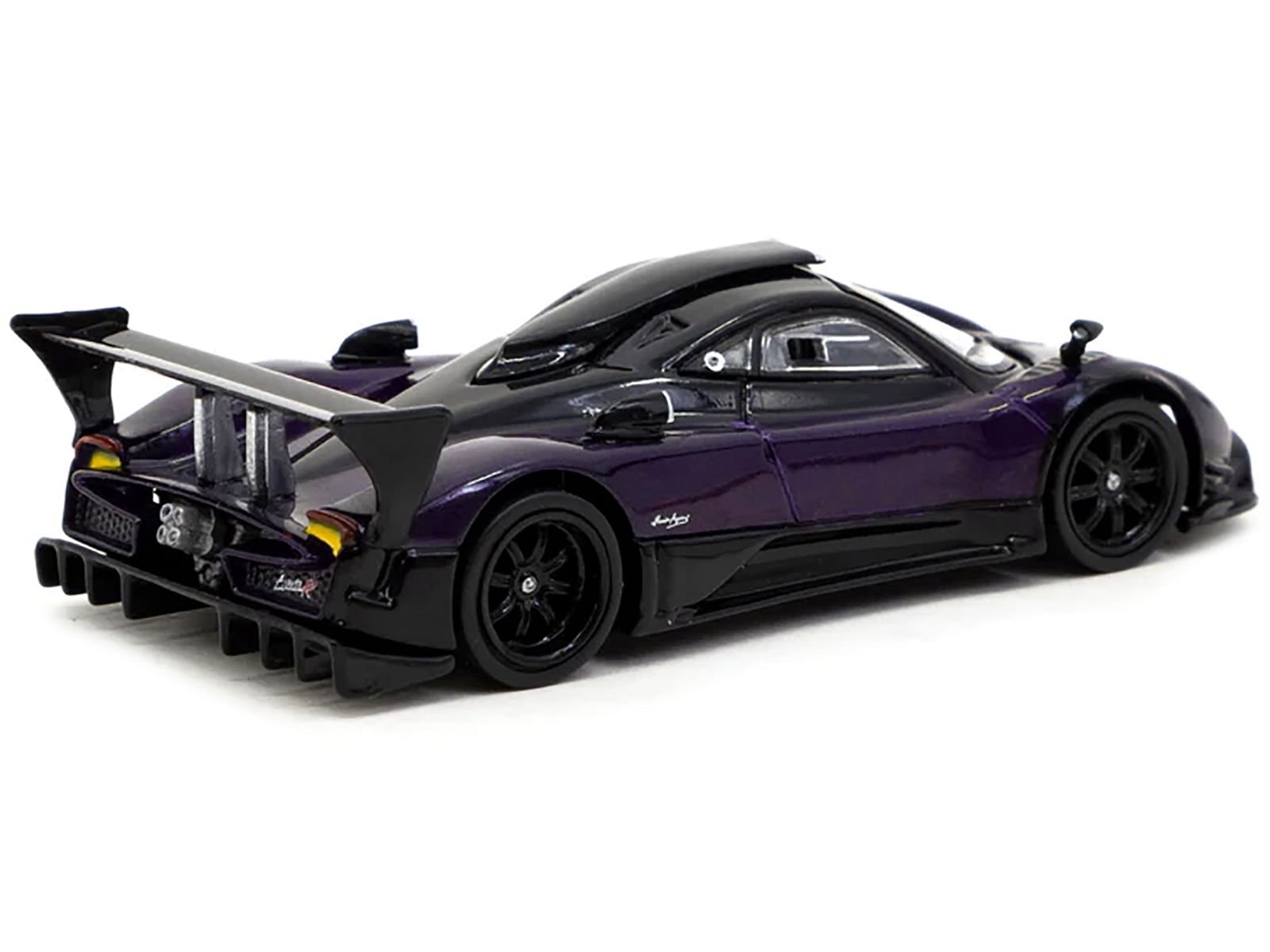 Pagani Zonda R Viola PSO Metallic and Black “Global64” Series 1/64 Diecast Model Car by Tarmac Works