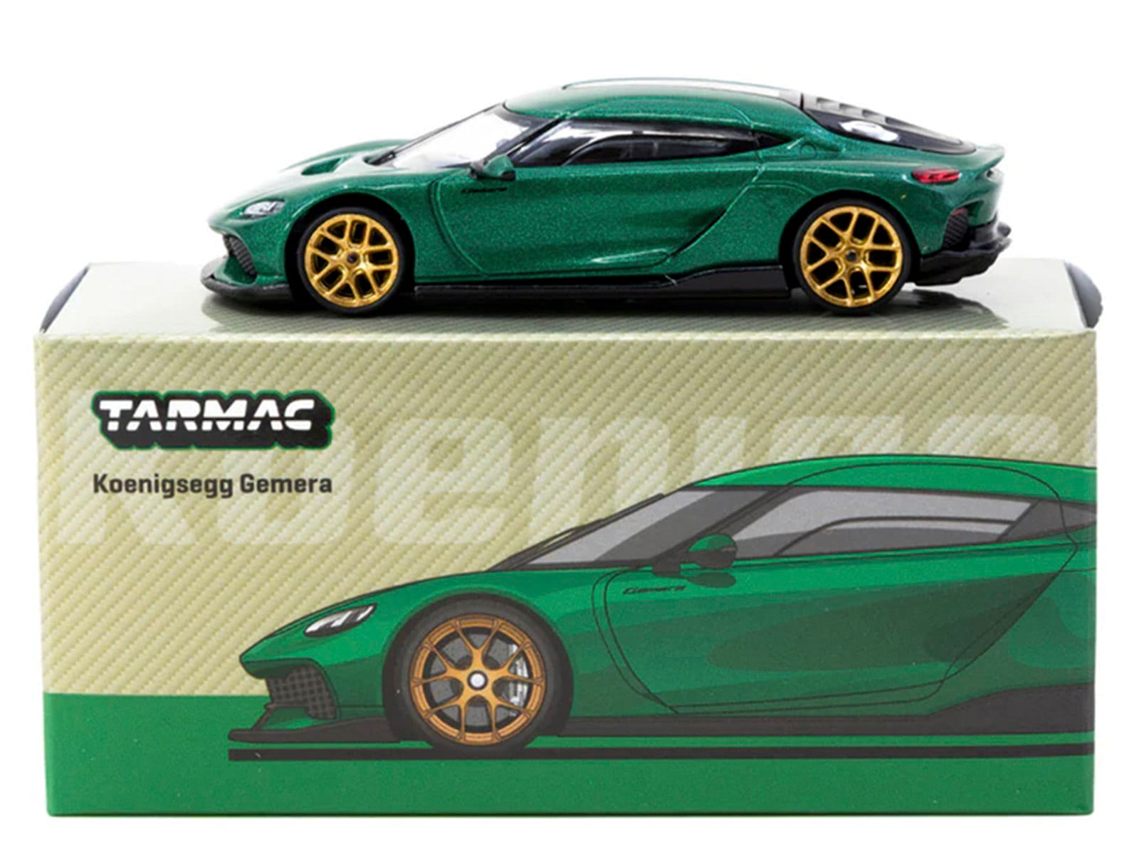 Koenigsegg Gemera Green Metallic "Global64" Series 1/64 Diecast Model by Tarmac Works - Image 4