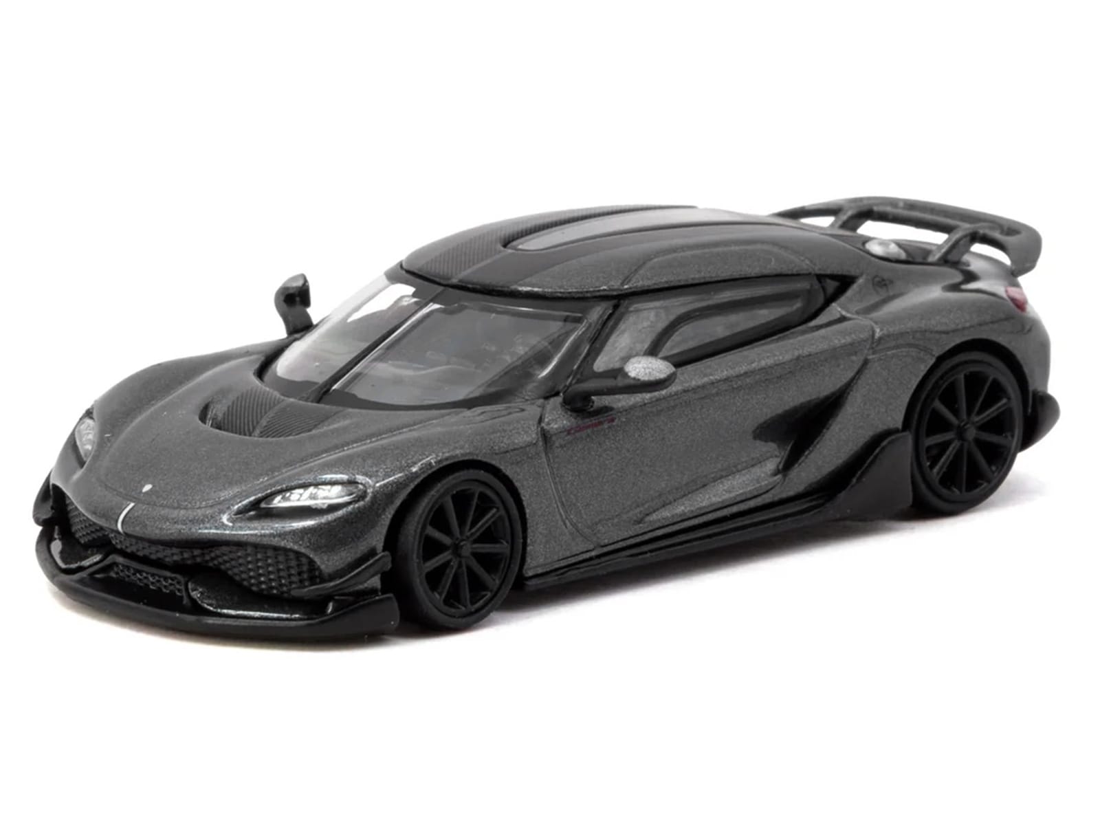 Koenigsegg Gemera Dark Gray Metallic "Global64" Series 1/64 Diecast Model Car by Tarmac Works - Image 2