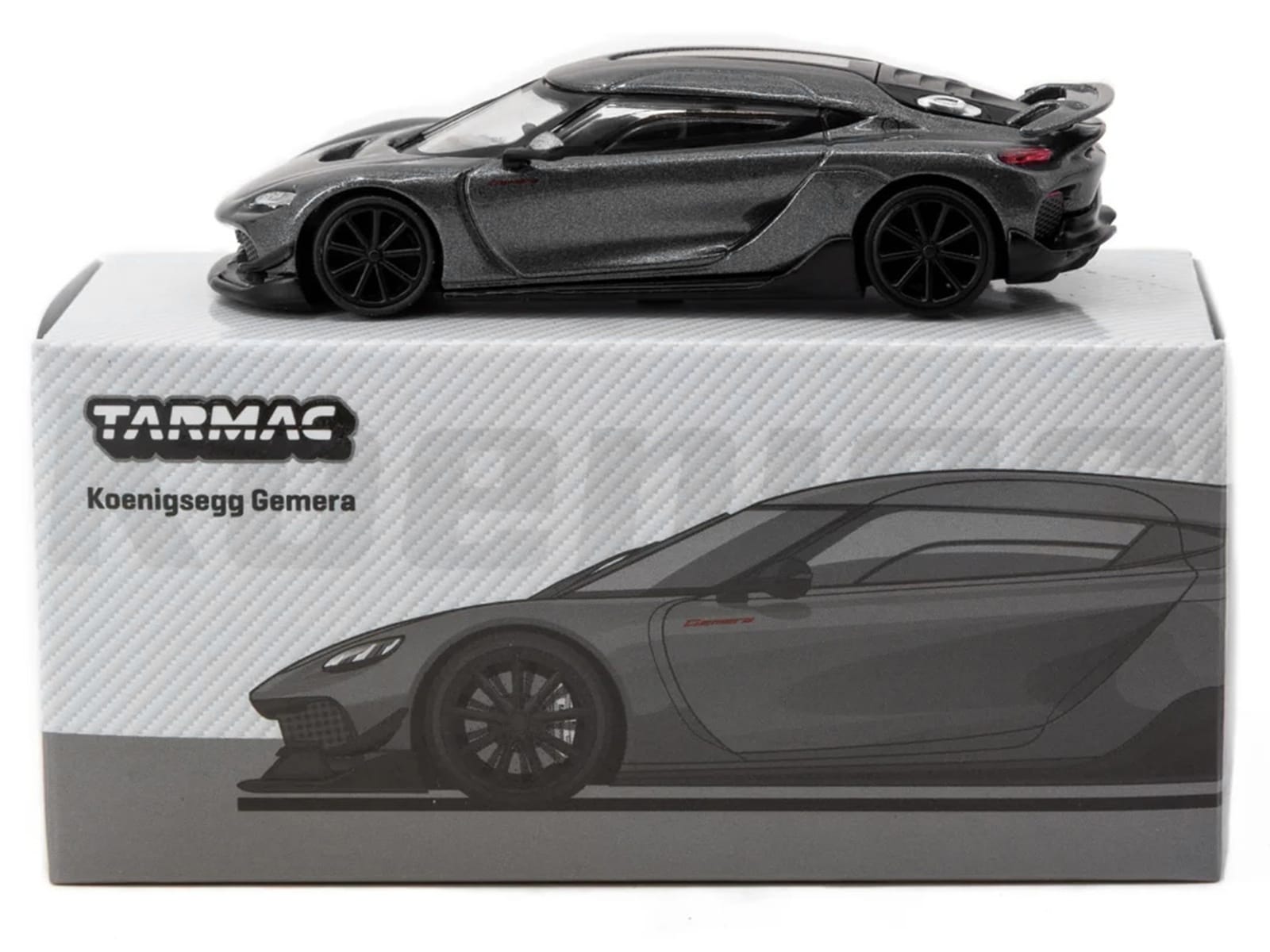 Koenigsegg Gemera Dark Gray Metallic "Global64" Series 1/64 Diecast Model Car by Tarmac Works - Image 4