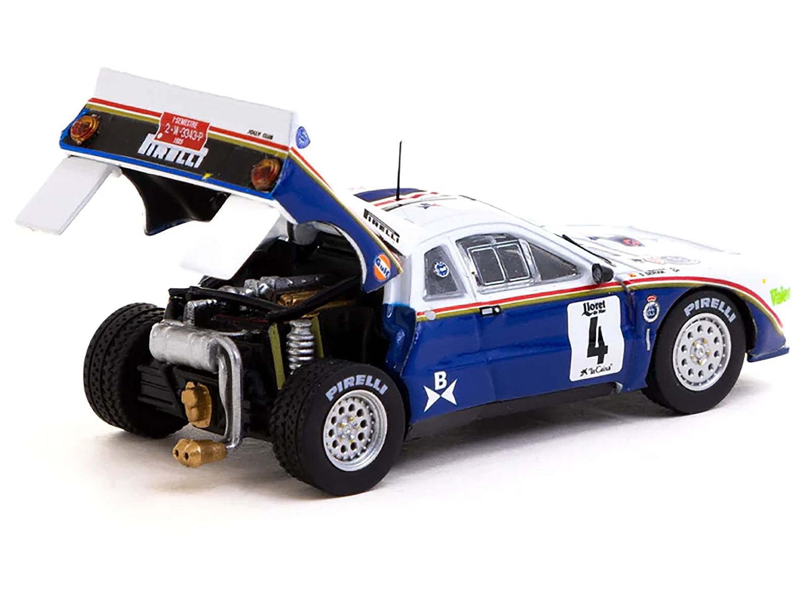 Lancia 037 #4 Salvador Servia – Jordi Sabater Third Place Rally Costa Brava (1985) “Hobby64” Series 1/64 Diecast Model Car by Tarmac Works