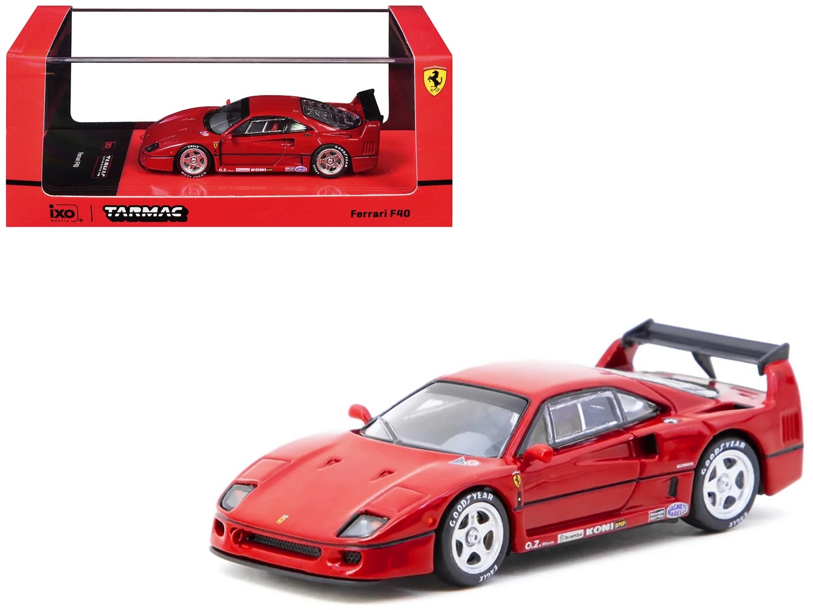 Ferrari F40 Red "Road64" Series 1/64 Diecast Model Car by Tarmac Works