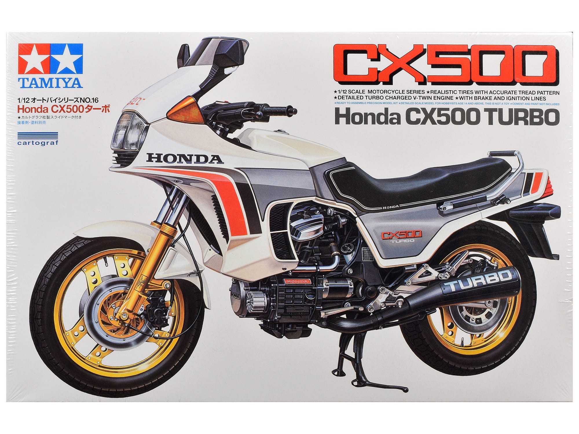 Model Kit Honda CX500 Turbo Motorcycle 1/12 Scale Model by Tamiya