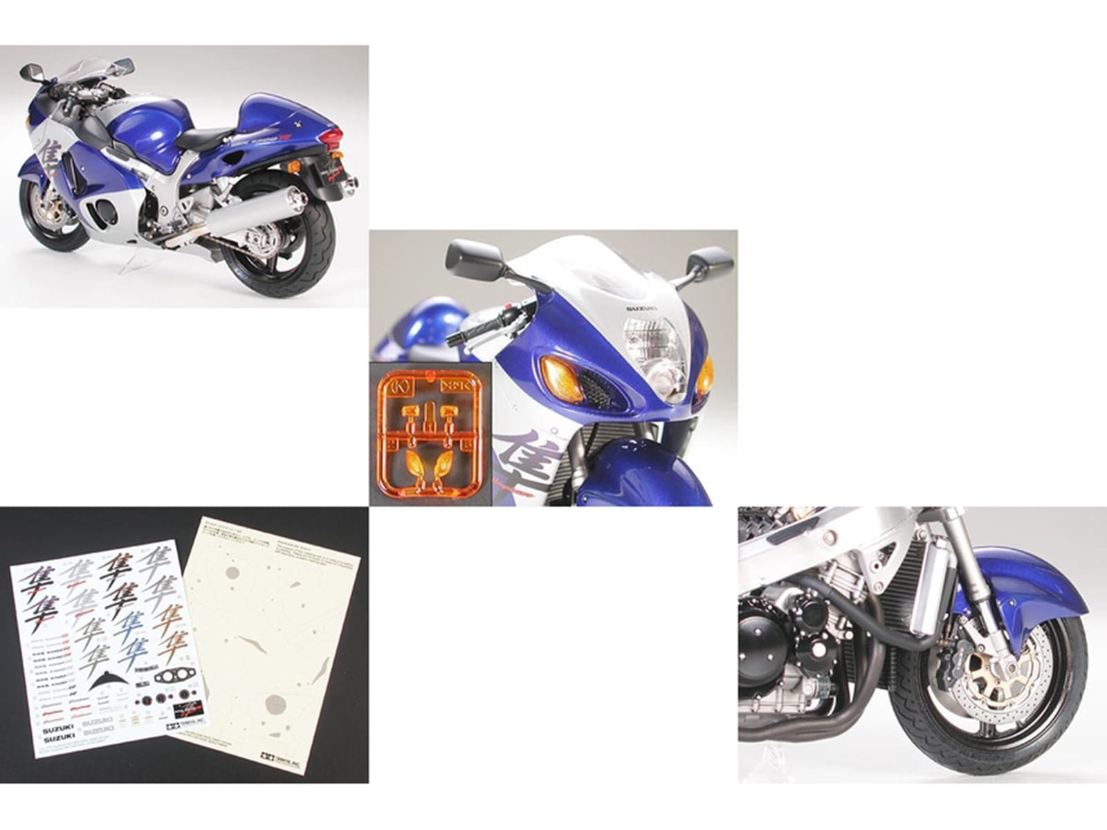 Model Kit Suzuki GSX1300R Hayabusa Motorcycle 1/12 Scale Model by Tamiya - Image 3
