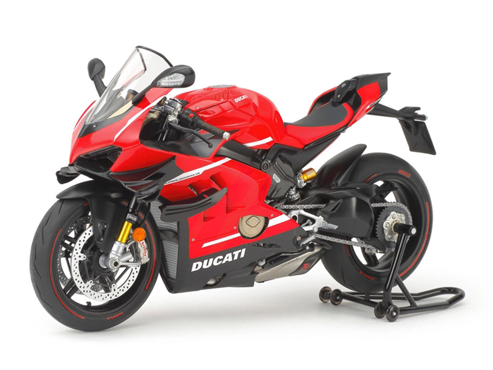 Model Kit Ducati Superleggera V4 Motorcycle 1/12 Scale Model by Tamiya - Image 2