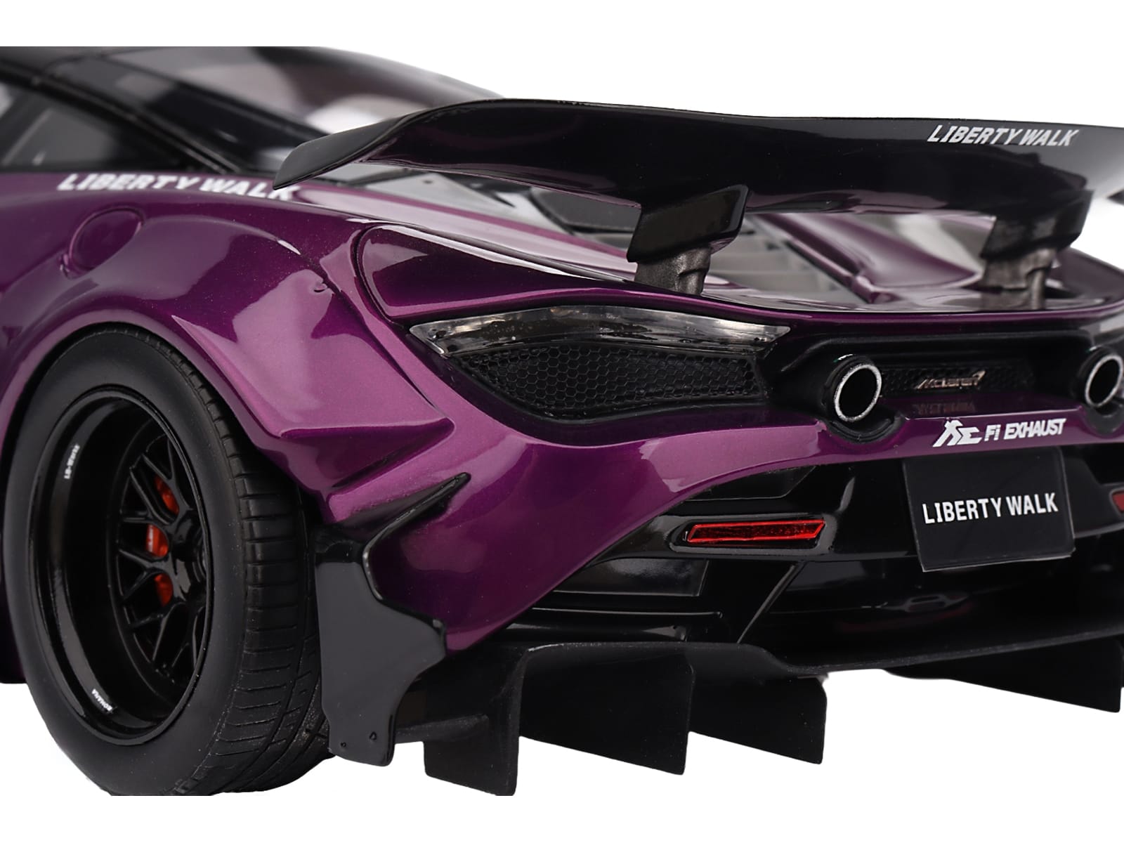 McLaren 720S "LB-Works" Purple Metallic with Black Top 1/18 Model Car by Top Speed - Image 4