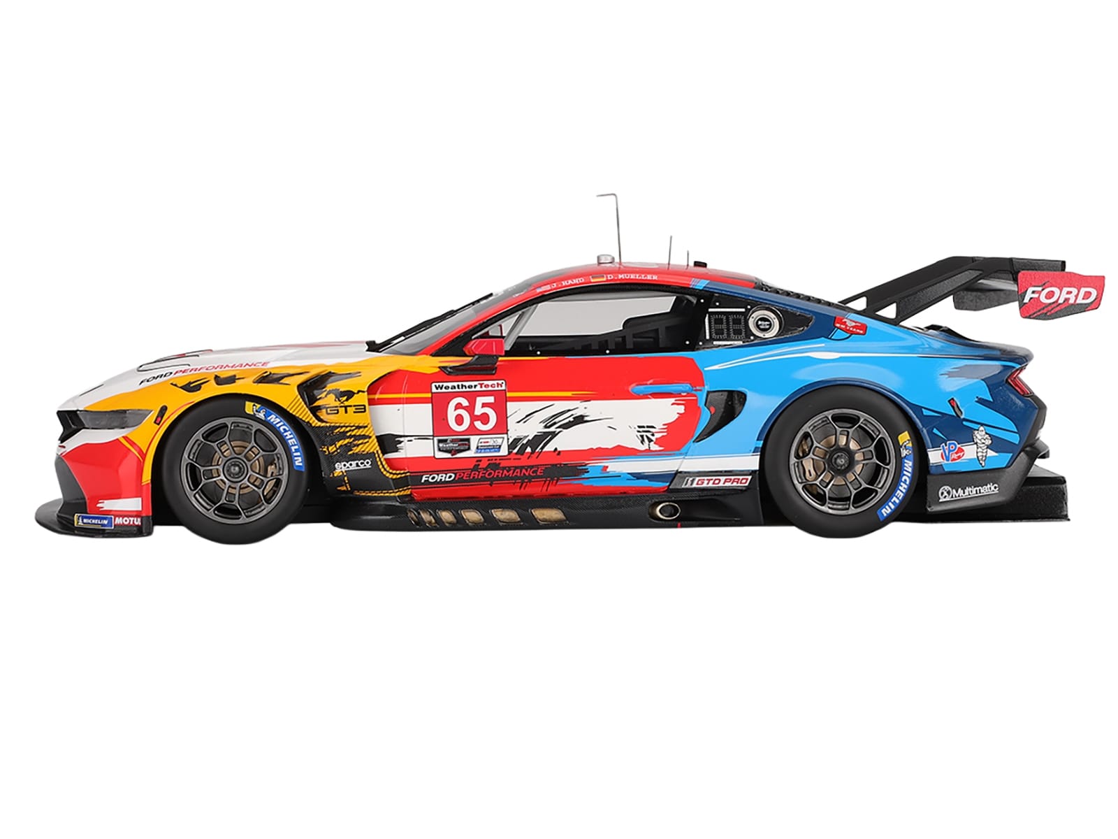 Ford Mustang GT3 #65 Joey Hand - Dirk Muller "Ford Multimatic Motorsports" "Motul Course de Monterey - Laguna Seca" (2024) 1/18 Model Car by Top Speed - Image 3
