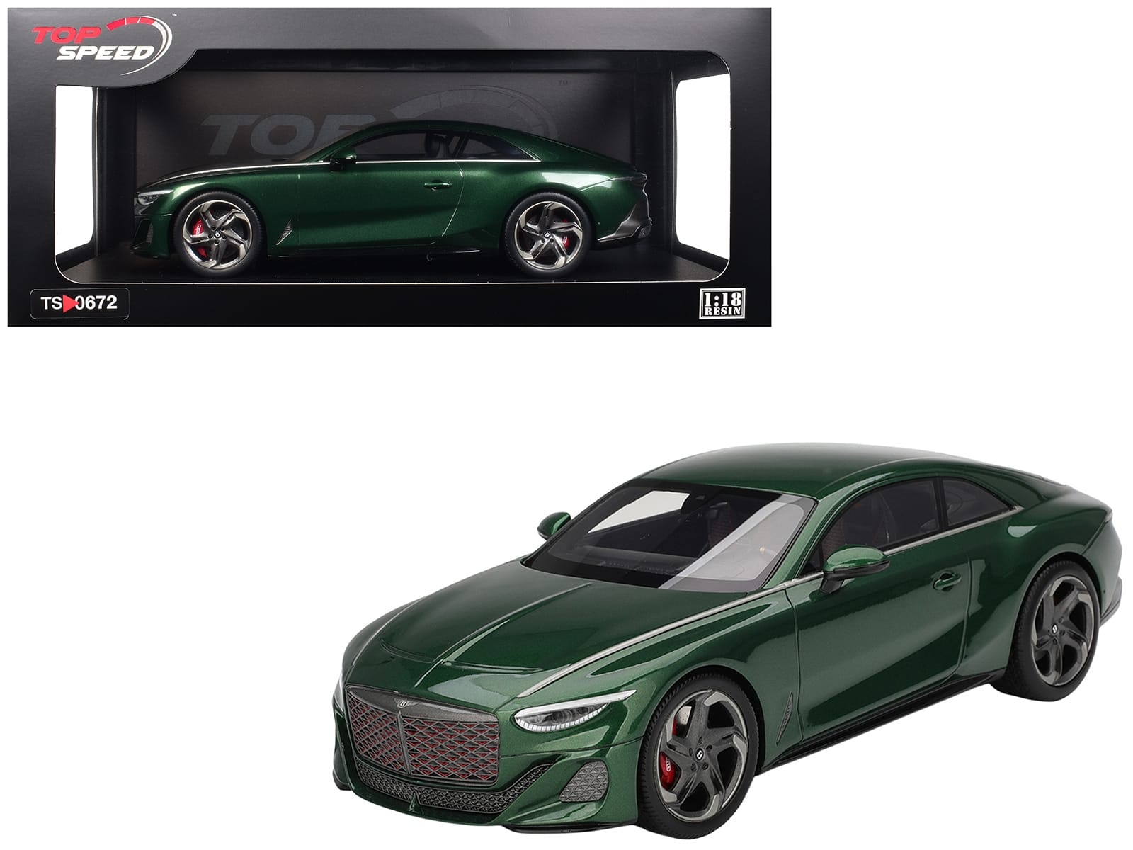 Bentley Batur Scarab Green Metallic 1/18 Model Car by Top Speed