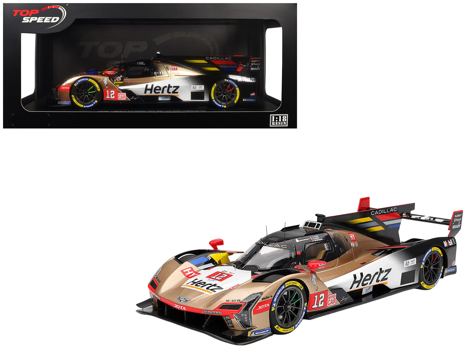 Cadillac V-Series.R #12 Alex Lynn - Norman Nato - Will Stevens "Cadillac Hertz Team Jota" FIA WEC "24 Hours of Le Mans" (2025) 1/18 Model Car by Top Speed
