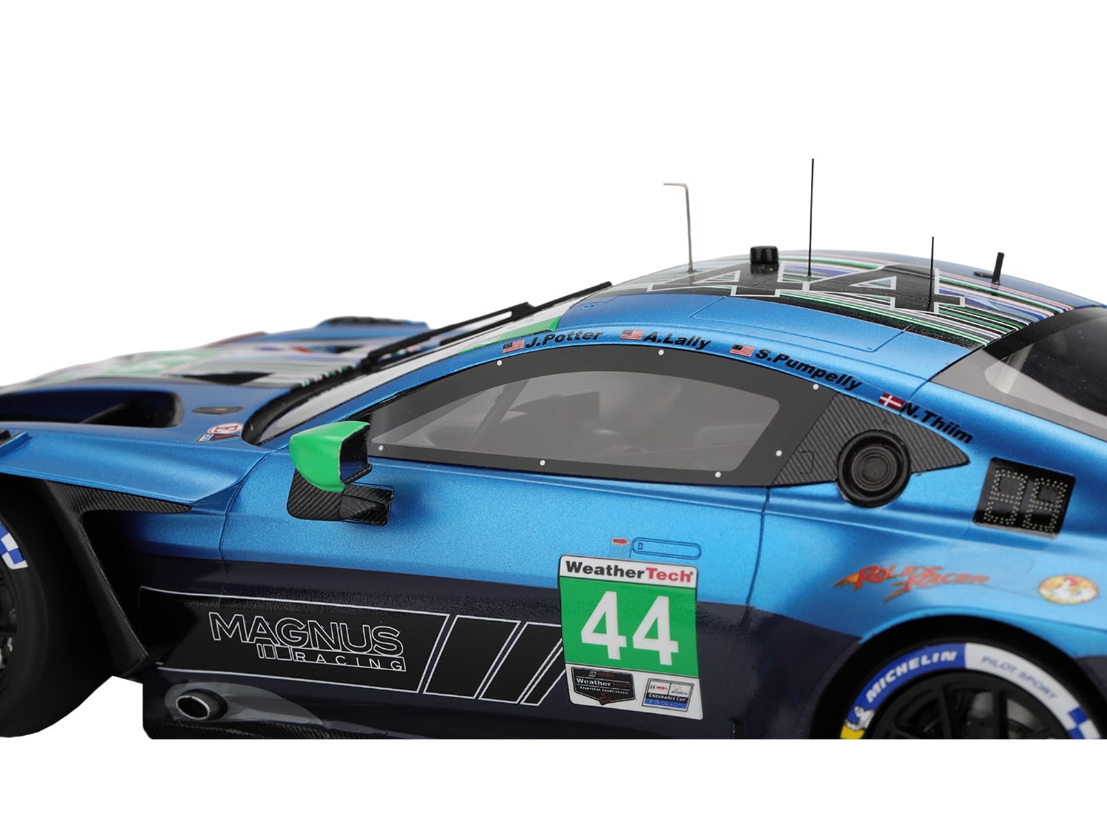 Aston Martin Vantage GT3 EVO #44 Andy Lally - John Potter - Spencer Pumpelly - Nicki Thiim "Magnus Racing" IMSA "24 Hours of Daytona" (2025) 1/18 Model Car by Top Speed - Image 2