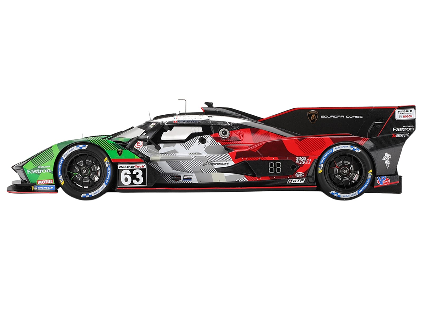 Lamborghini SC63 #63 Mirko Bortolotti - Romain Grosjean - Daniil Kvyat - Edoardo Mortara "Automobili Lamborghini Squadra Corse" IMSA "24 Hours of Daytona" (2025) 1/18 Model Car by Top Speed - Image 3