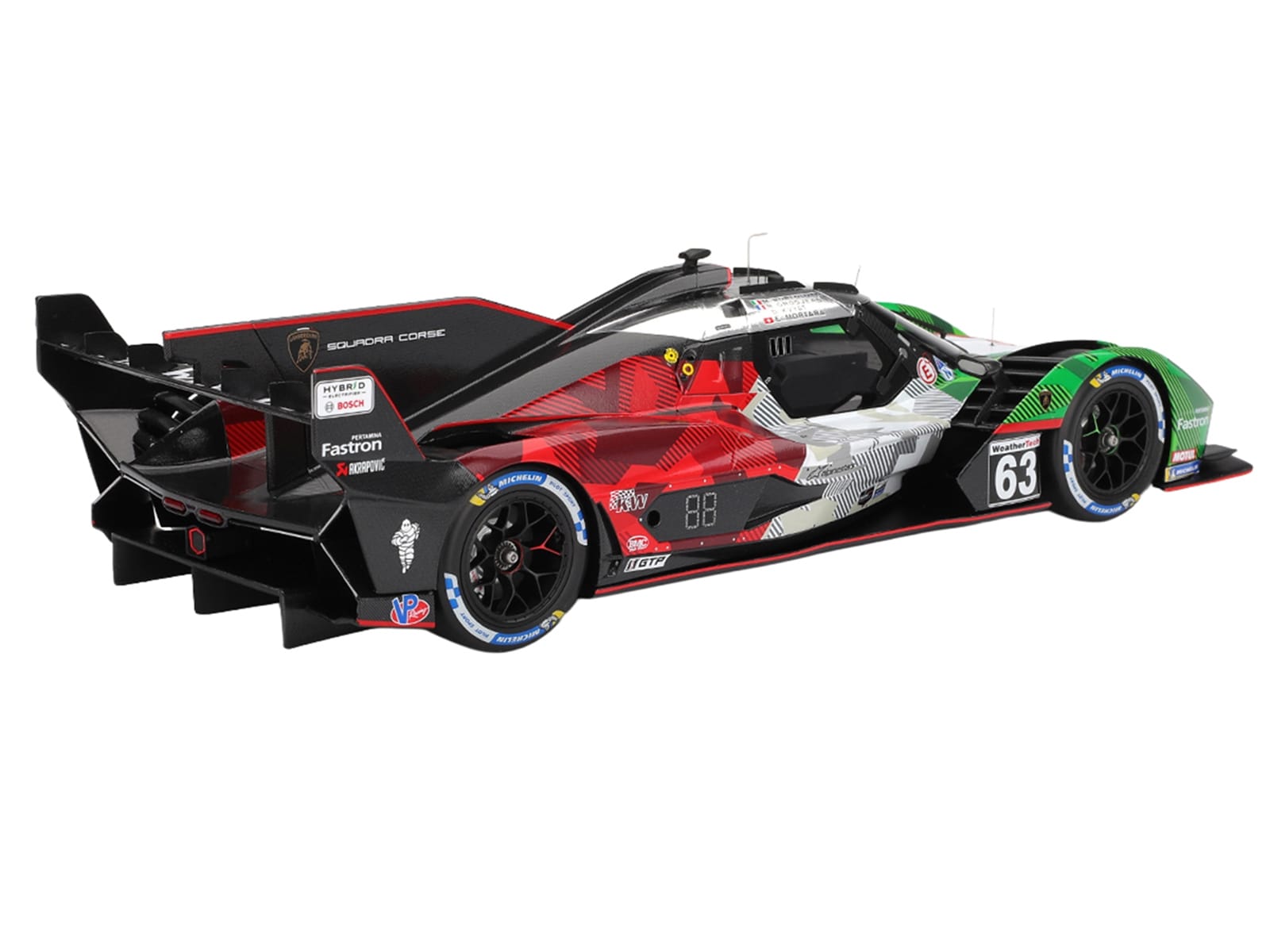 Lamborghini SC63 #63 Mirko Bortolotti - Romain Grosjean - Daniil Kvyat - Edoardo Mortara "Automobili Lamborghini Squadra Corse" IMSA "24 Hours of Daytona" (2025) 1/18 Model Car by Top Speed - Image 5