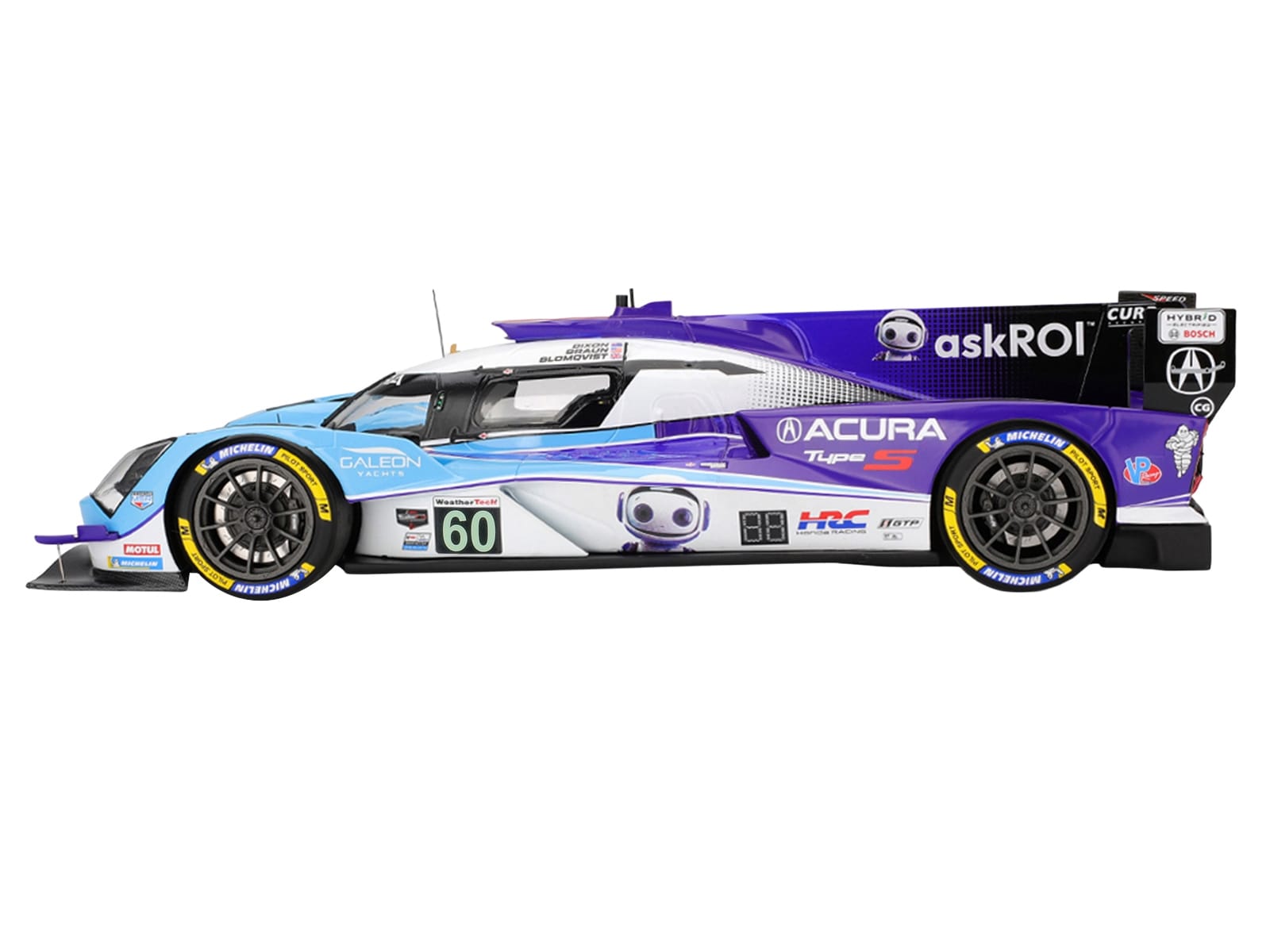 Acura ARX-06 GTP #60 Tom Blomqvist - Colin Braun - Scott Dixon "Acura Meyer Shank Racing with Curb-Agajanian" IMSA "12 Hours of Sebring" (2025) 1/18 Model Car by Top Speed - Image 3