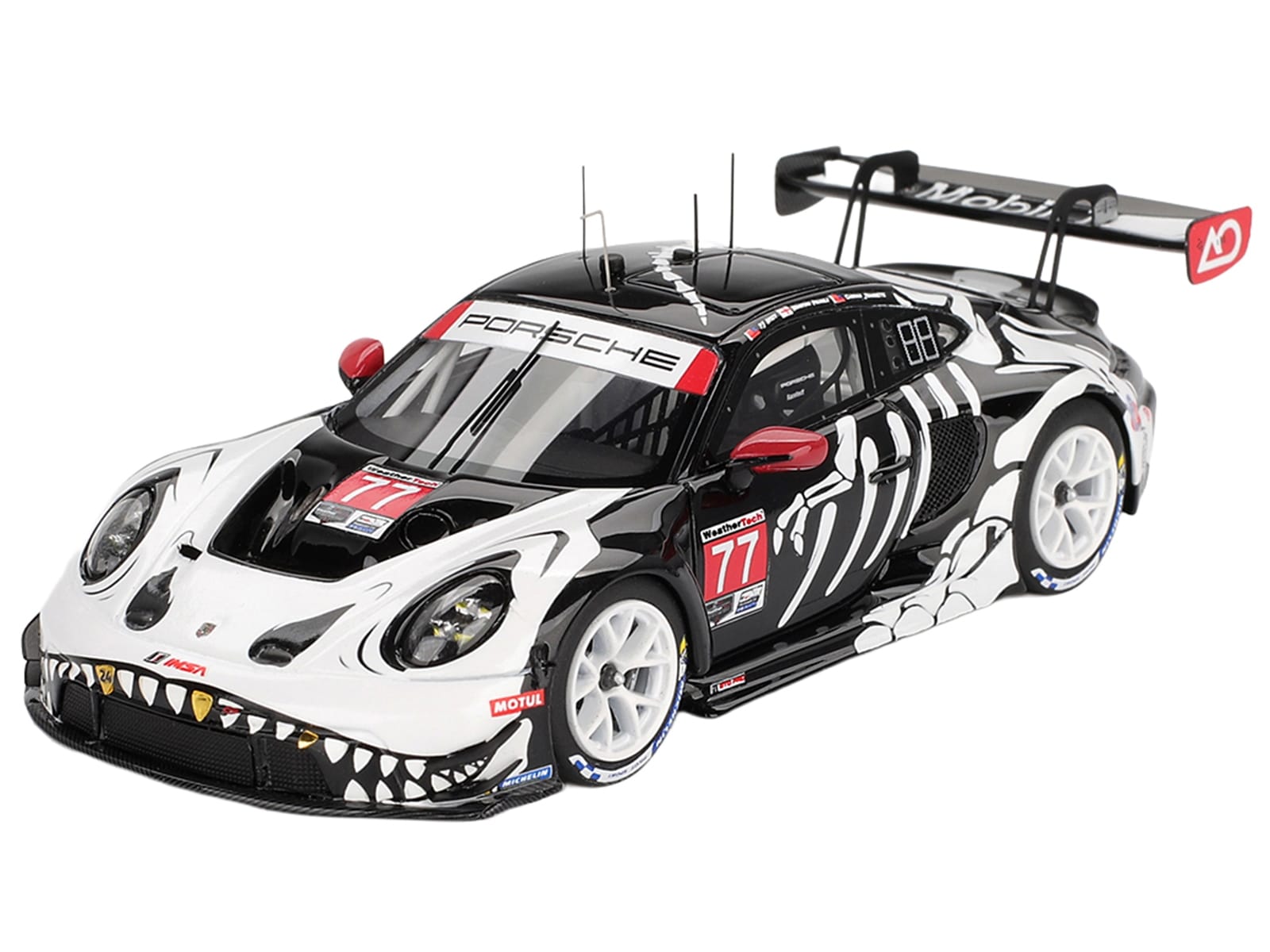 Porsche 911 GT3 R #77 Klaus Bachler - Laurin Heinrich - Michael Christensen "AO Racing Skeleton Rexy" GTD Pro IMSA "Petit Le Mans" (2025) 1/43 Model Car by True Scale Miniatures - Image 2