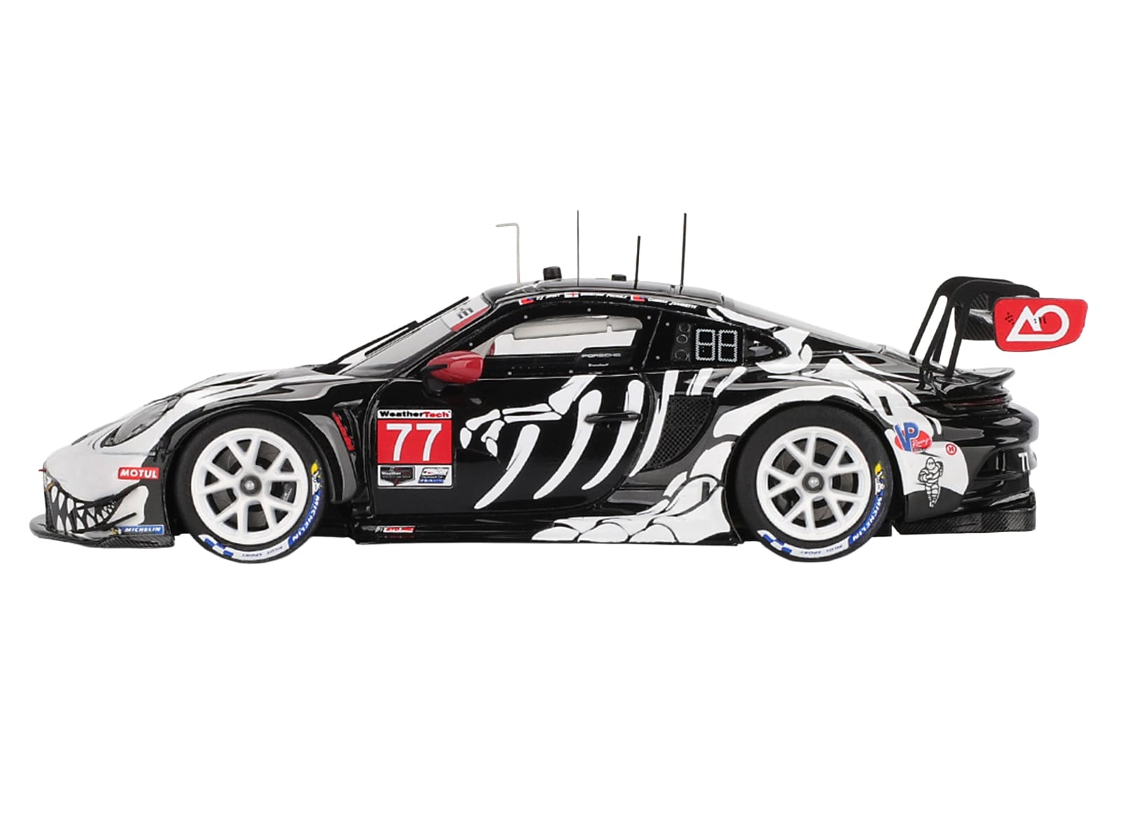 Porsche 911 GT3 R #77 Klaus Bachler - Laurin Heinrich - Michael Christensen "AO Racing Skeleton Rexy" GTD Pro IMSA "Petit Le Mans" (2025) 1/43 Model Car by True Scale Miniatures - Image 3