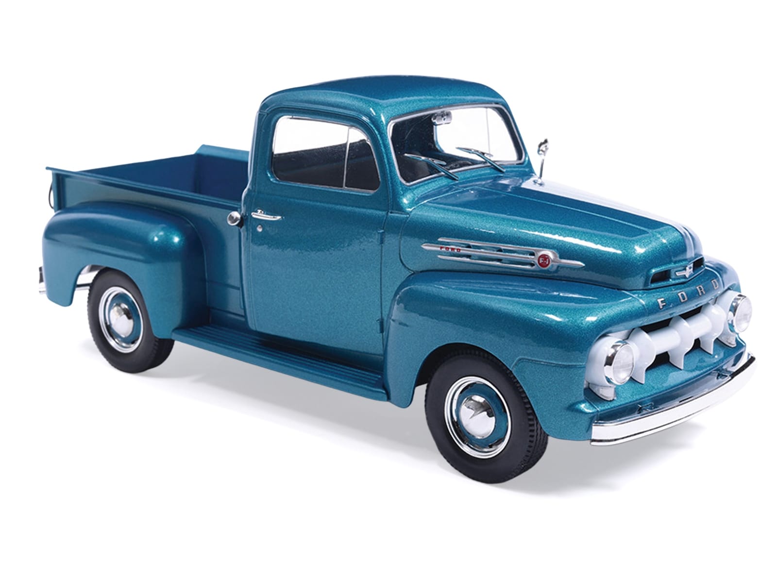 1952 Ford F1 Pickup Truck Blue Metallic 1/24 Diecast Model by IXO Models - Image 3
