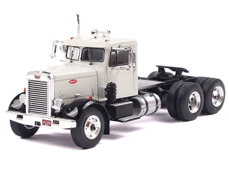 1955 Peterbilt 281 Truck Tractor White 1/64 Diecast Model by IXO Models