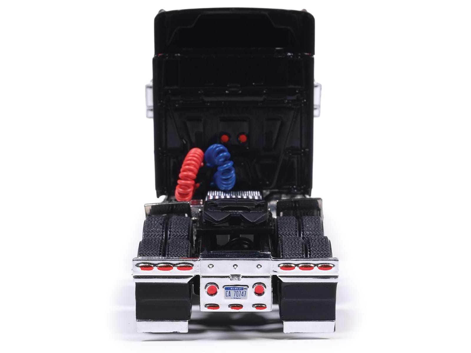 2010 International Lonestar Truck Tractor Black with Flame Graphics 1/64 Diecast Model by IXO Models - Image 5