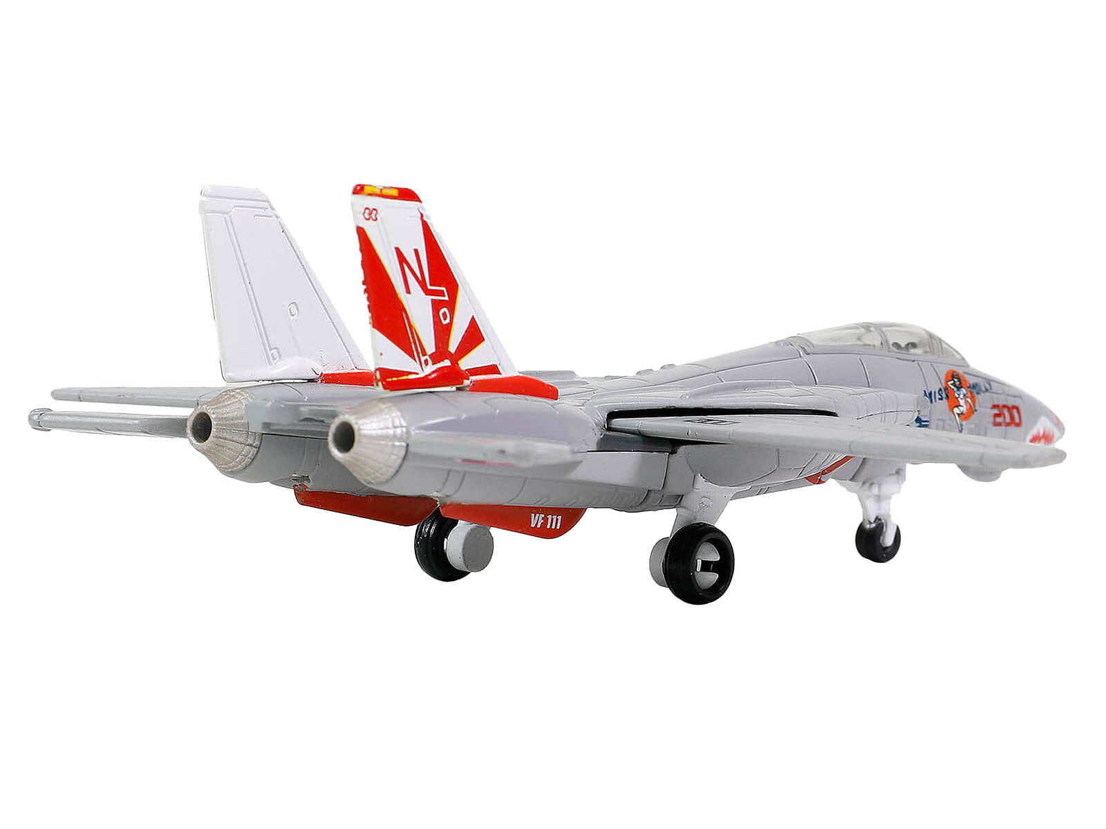 Grumman F-14A Tomcat Fighter Aircraft “VF-111 Sundowners” and Section J of USS Enterprise (CVN-65) Aircraft Carrier Display Deck “Legendary F-14 Tomcat” Series 1/200 Diecast Model by Forces of Valor