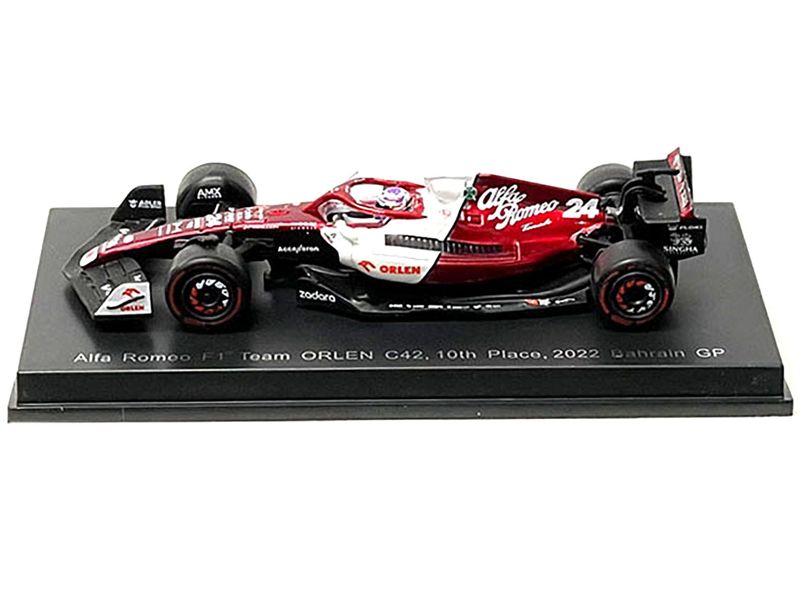 Alfa Romeo C42 #24 Zhou Guanyu “ORLEN” F1 Formula One Bahrain GP (2022) 1/64 Diecast Model Car by Sparky