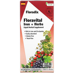 Category: Dropship Vitamins & Supplements, SKU #B-64955-1PK, Title: Flrdx flravtal iron+herb ( 1 x 17 oz   )