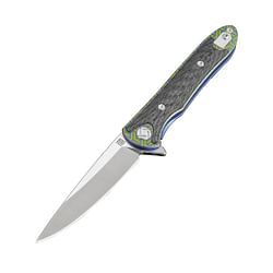 Category: Dropship Knives & Multi-tools, SKU #4017939, Title: Artisan Shark Folder 3.94 in Fancy Green Titanium Hndl S35VN